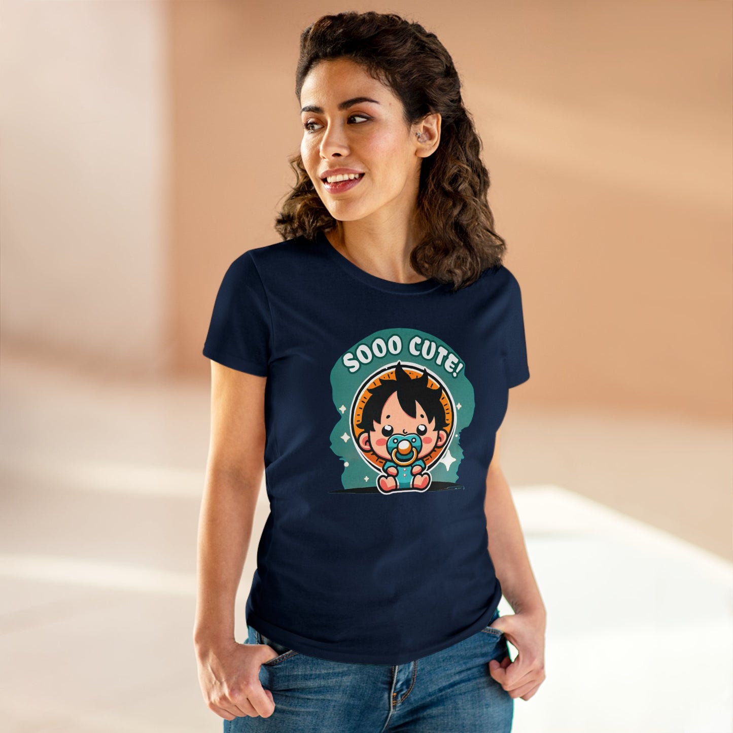 Cute Edition: Baby Gum Gum Pirate King Women's Cotton Graphic Tee