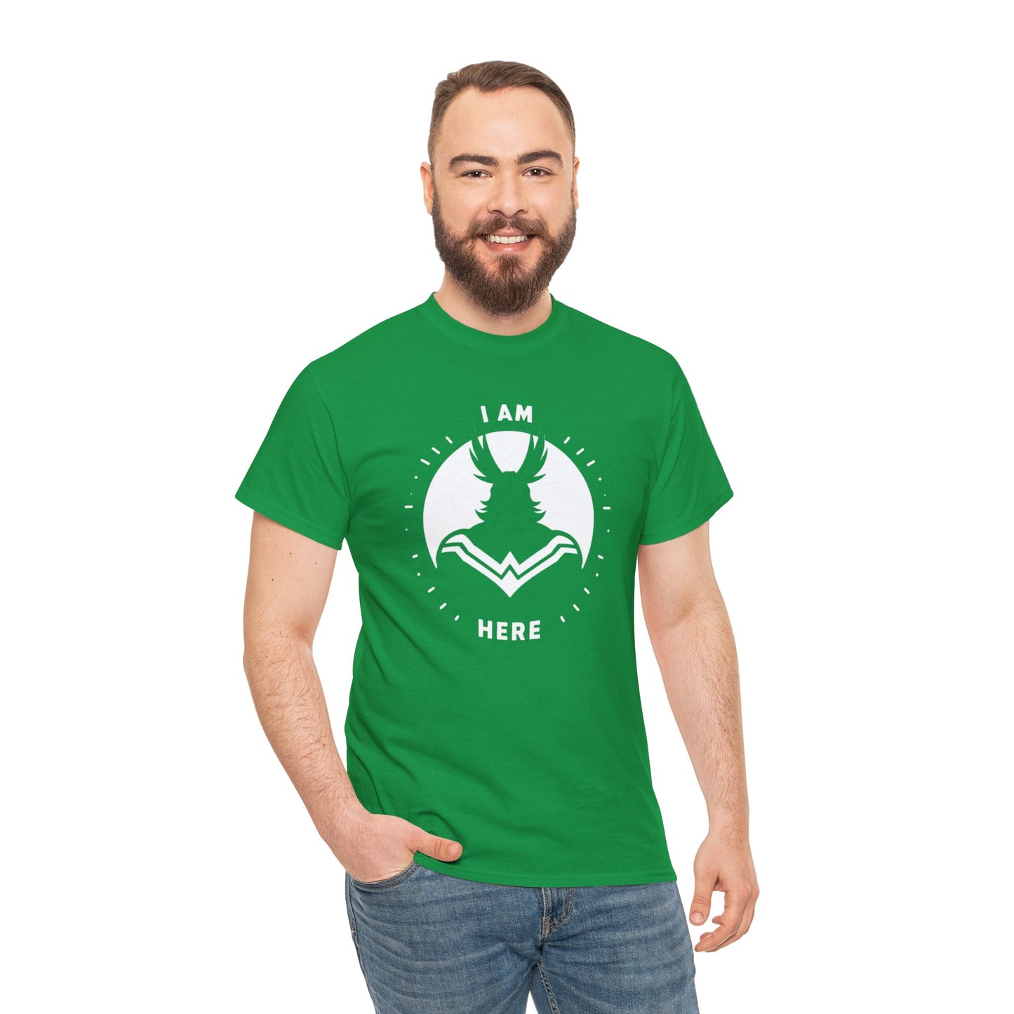 Unleash Your Hero Within: Mighty Silhouette Empowerment Tee Unisex Heavy Cotton Tee