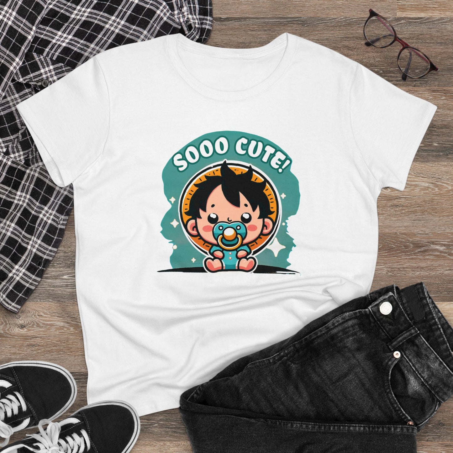 Cute Edition: Baby Gum Gum Pirate King Women's Cotton Graphic Tee