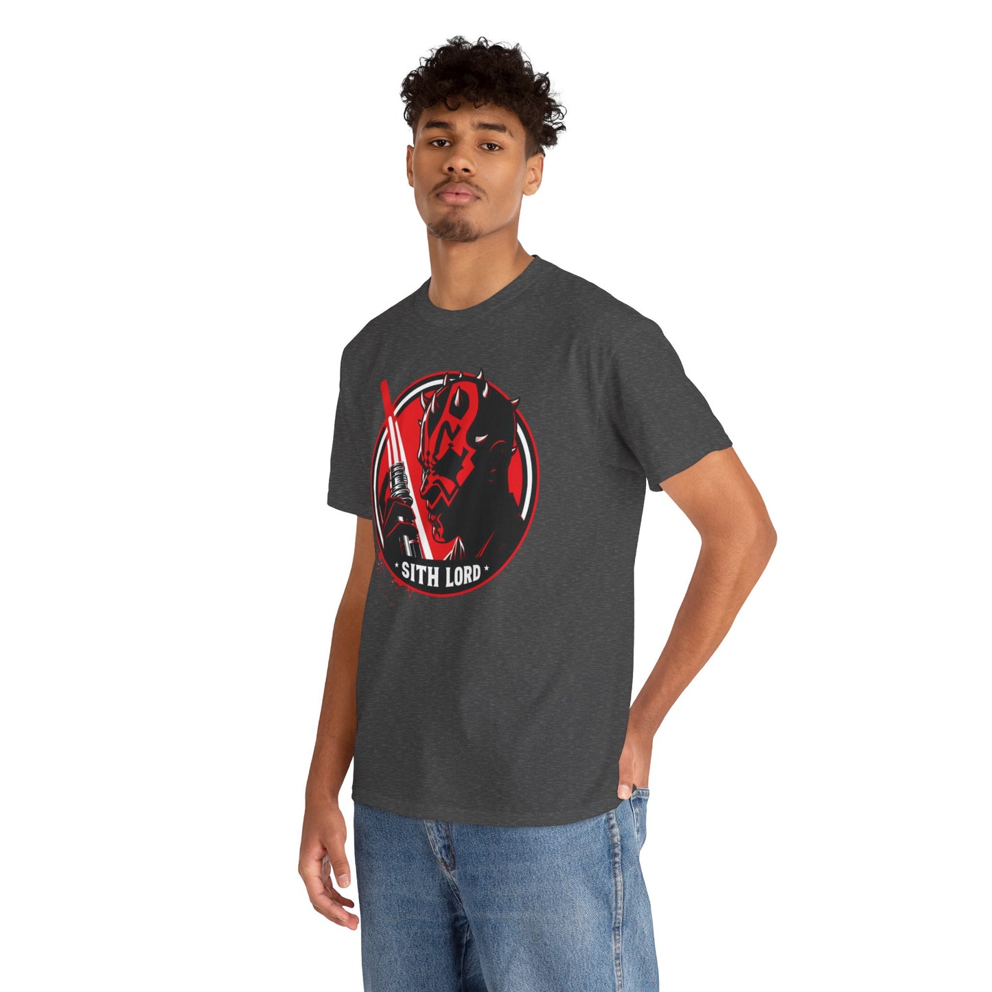 Double-Edged Darkness: Darth Maul Unleashed, unisex heavy cotton graphic tee