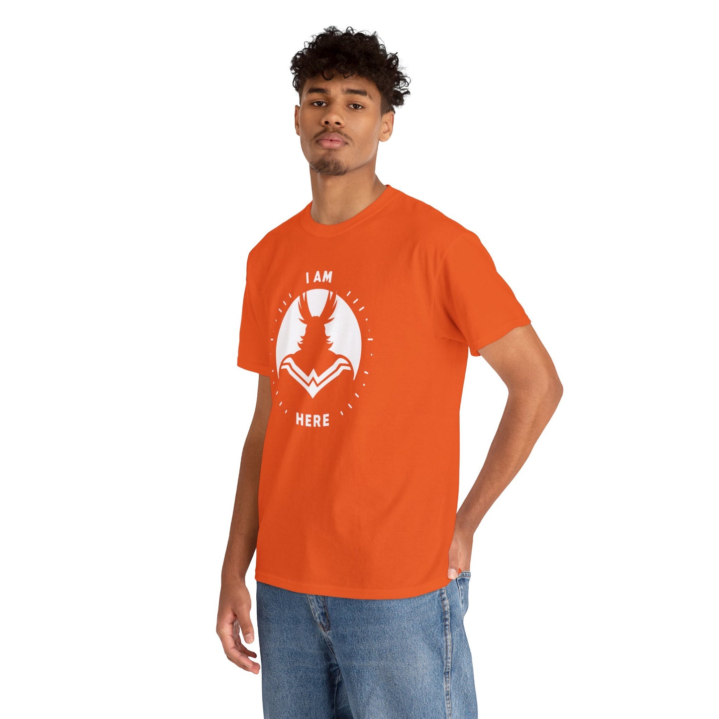 Unleash Your Hero Within: Mighty Silhouette Empowerment Tee Unisex Heavy Cotton Tee