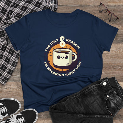 Cup of Patience Tee, Every Sip is a Shield Against Small Talk Overload, Women's Graphic T-Shirt, Because Coffee Makes Socializing Bearable!