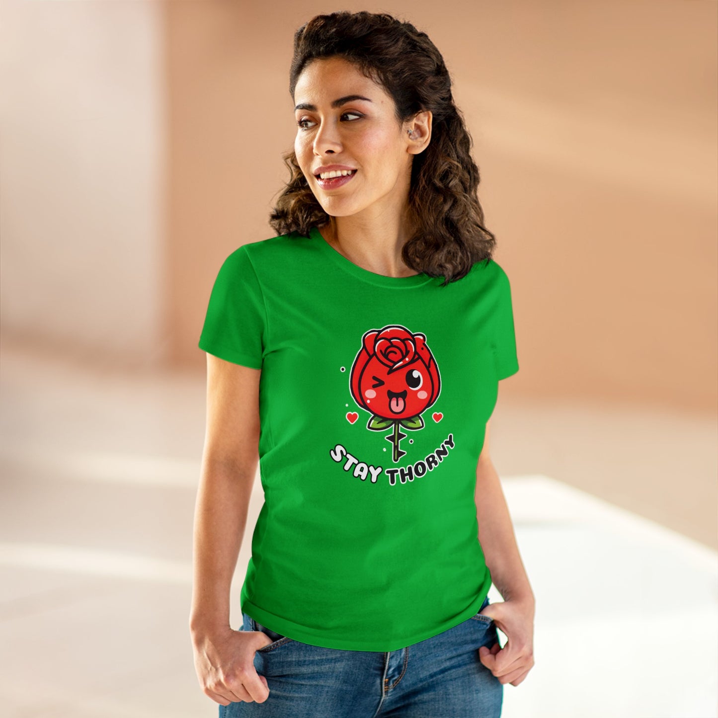Women's Graphic Tee, Stay Thorny Soft style