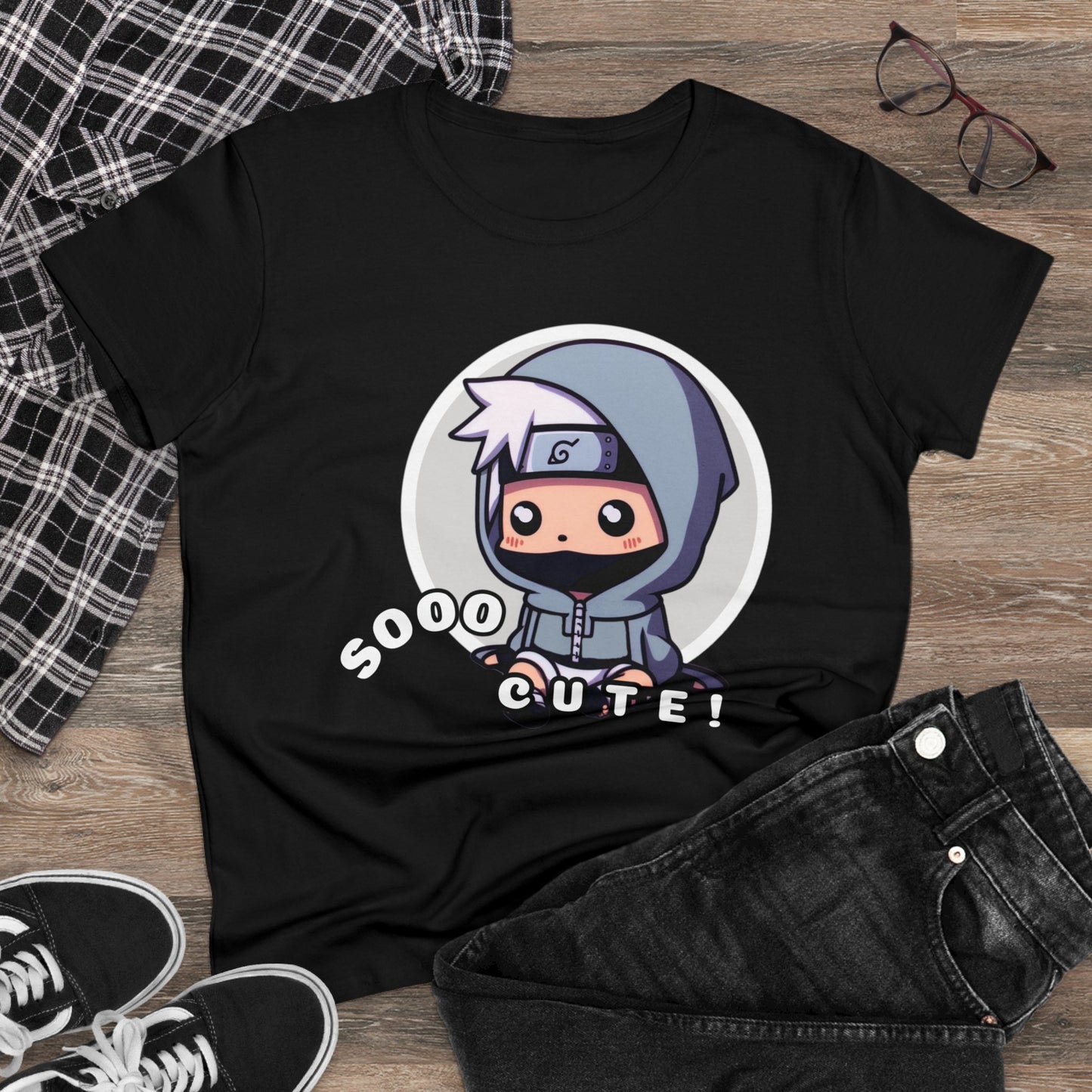 Cute Edition: Copy ninja technique; mini shadow clone jutsu, Women's Cotton Graphic Tee