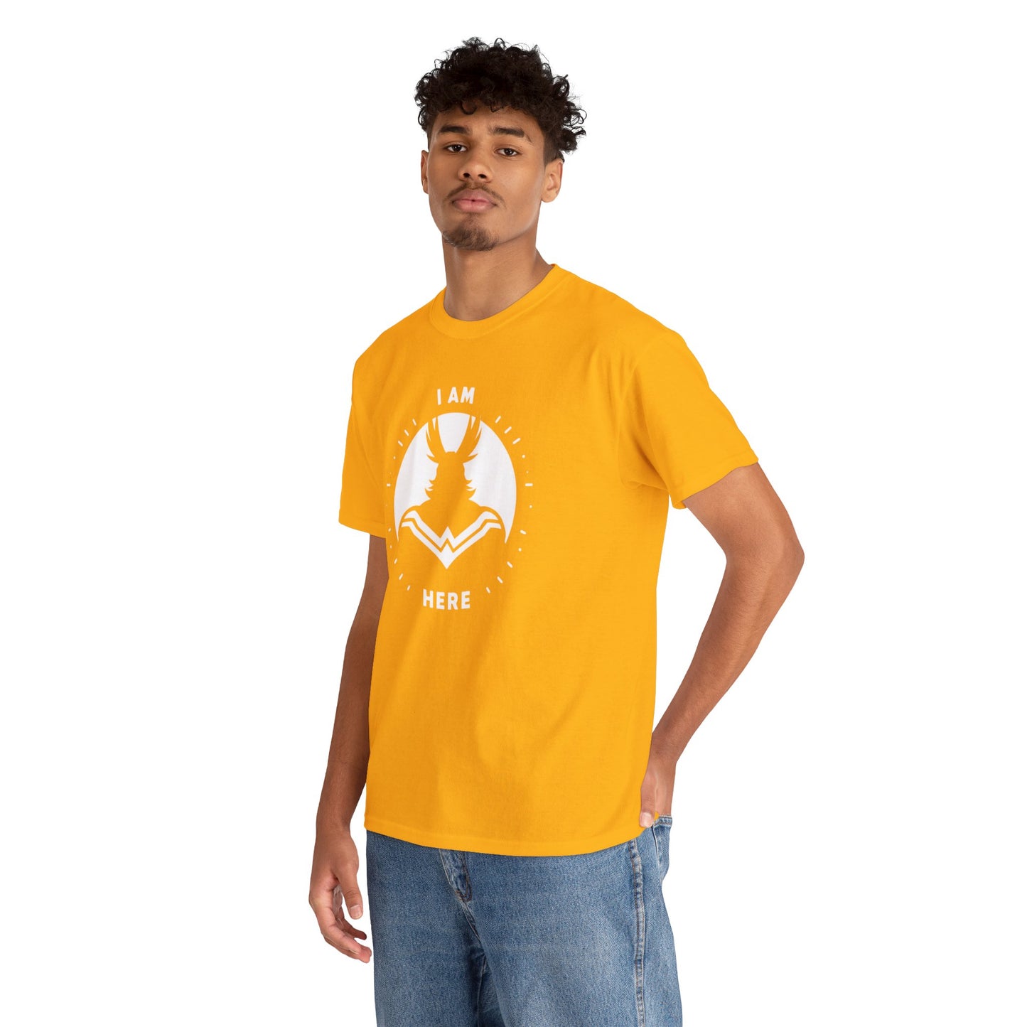 Unleash Your Hero Within: Mighty Silhouette Empowerment Tee Unisex Heavy Cotton Tee