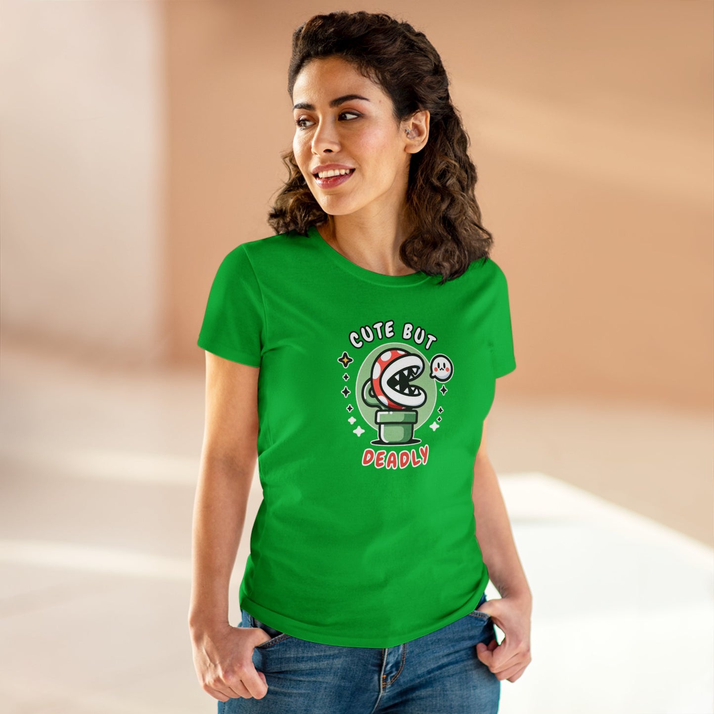 Women's Tee, Lethal Loveliness: Piranha Style