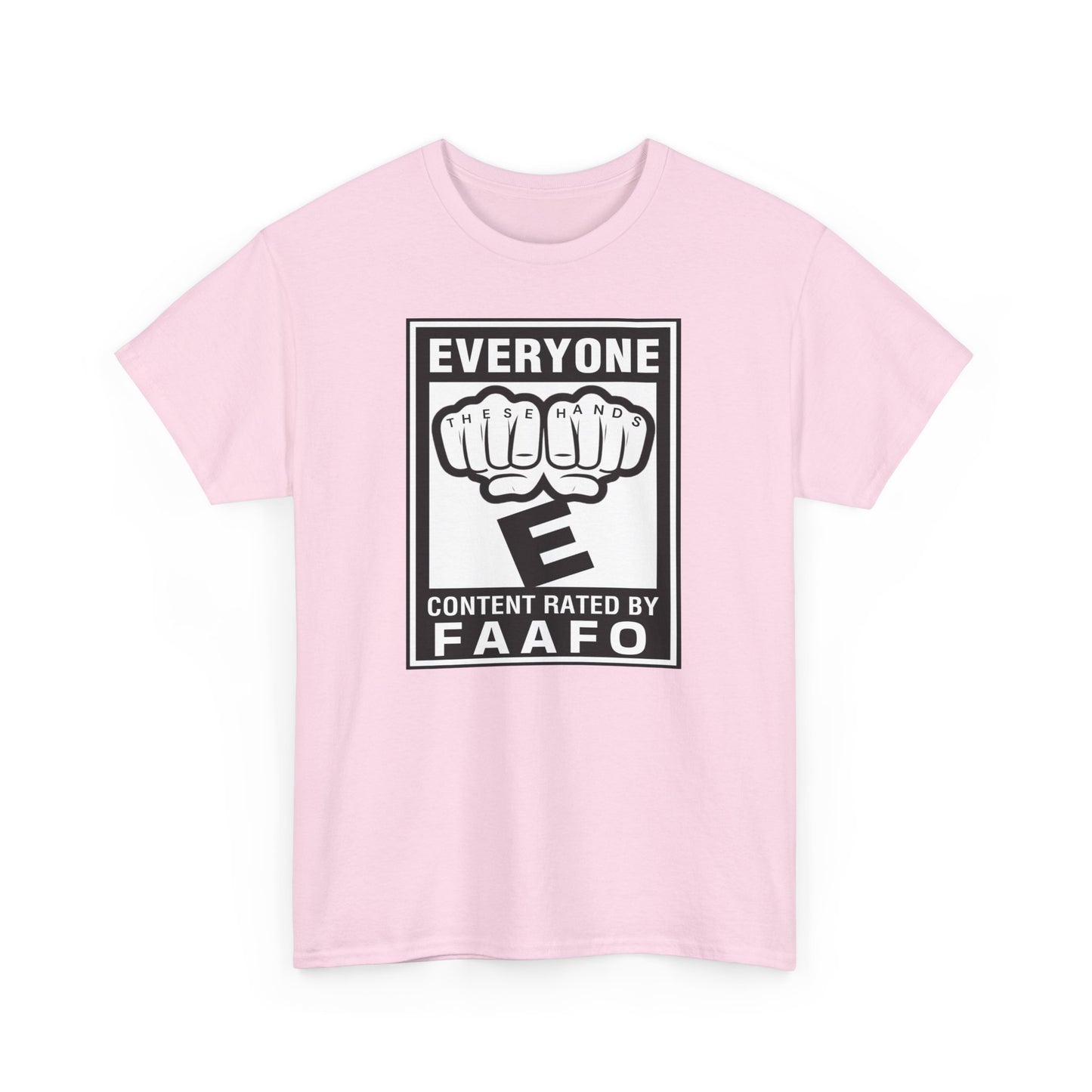 The Great Equalizer, These hands rated E for everyone Unisex Heavy Cotton Tee