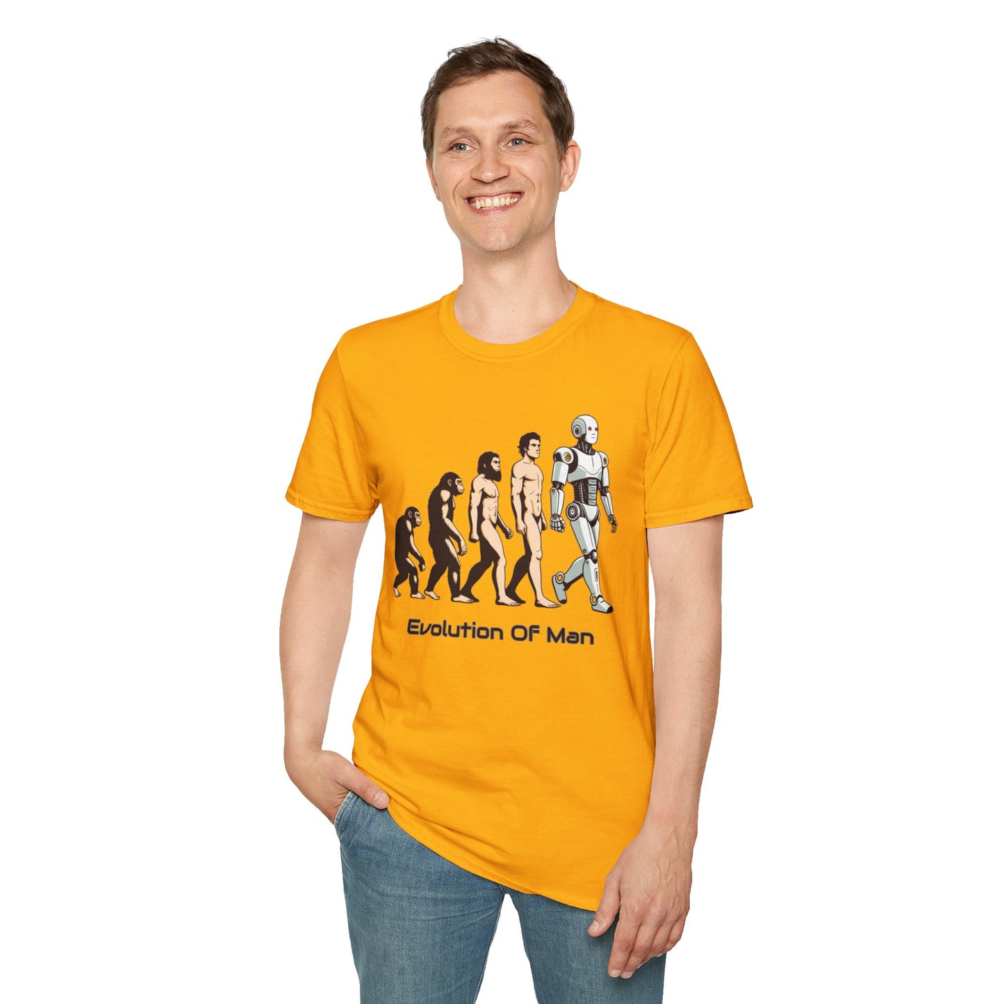 Man to Machine in comfy evolution with 100% cotton Comfort Tee