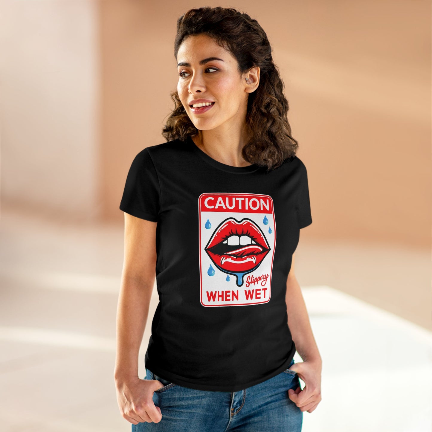Wet & Witty: Adult Humor Splash Zone Tee for Women