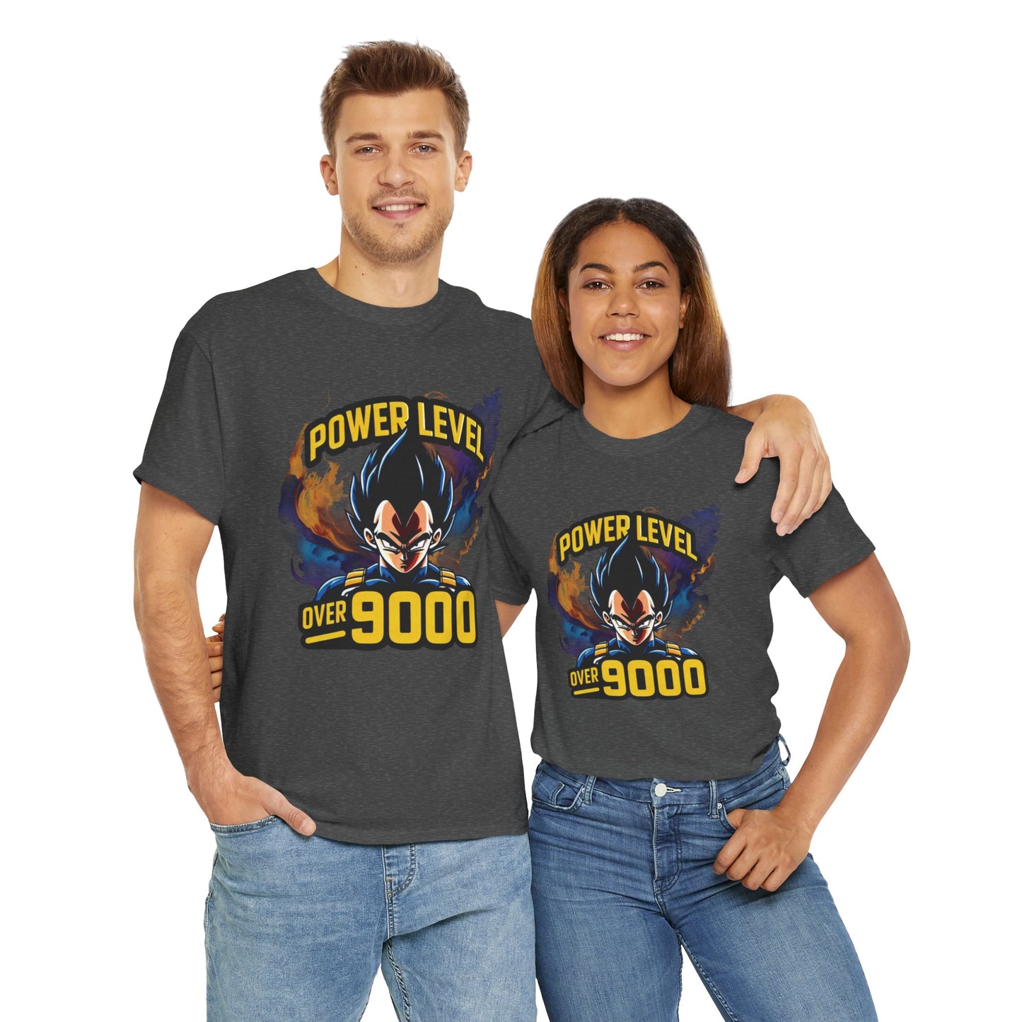 Iconic quote "Power level Over 9000" Unisex Heavy Cotton Tee
