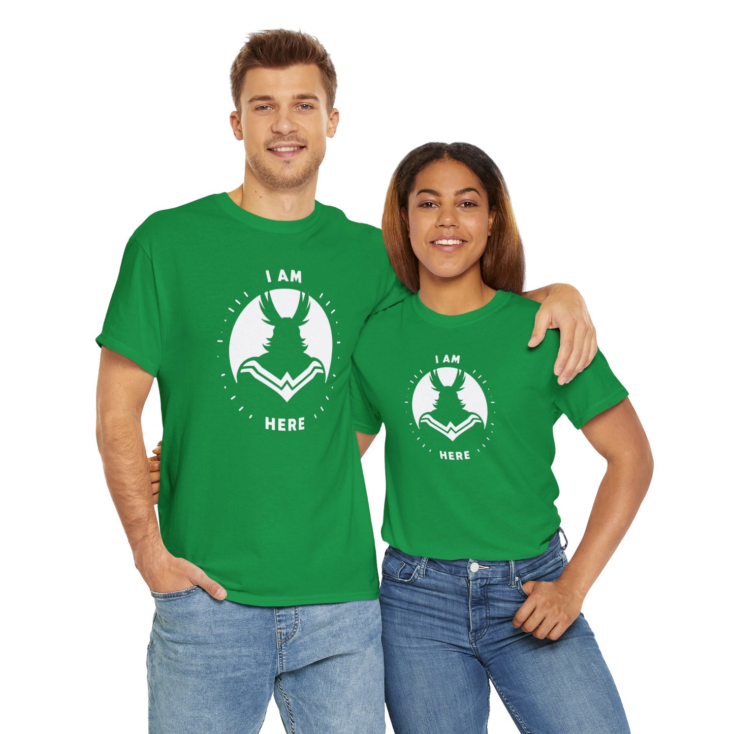 Unleash Your Hero Within: Mighty Silhouette Empowerment Tee Unisex Heavy Cotton Tee