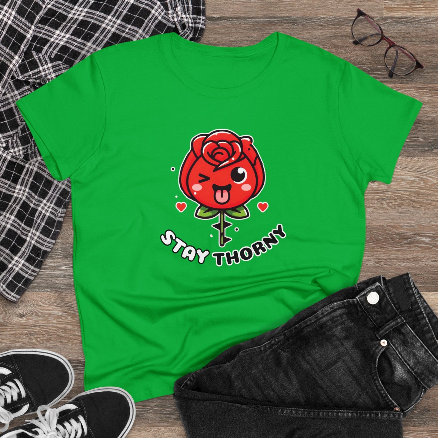 Women's Graphic Tee, Stay Thorny Soft style