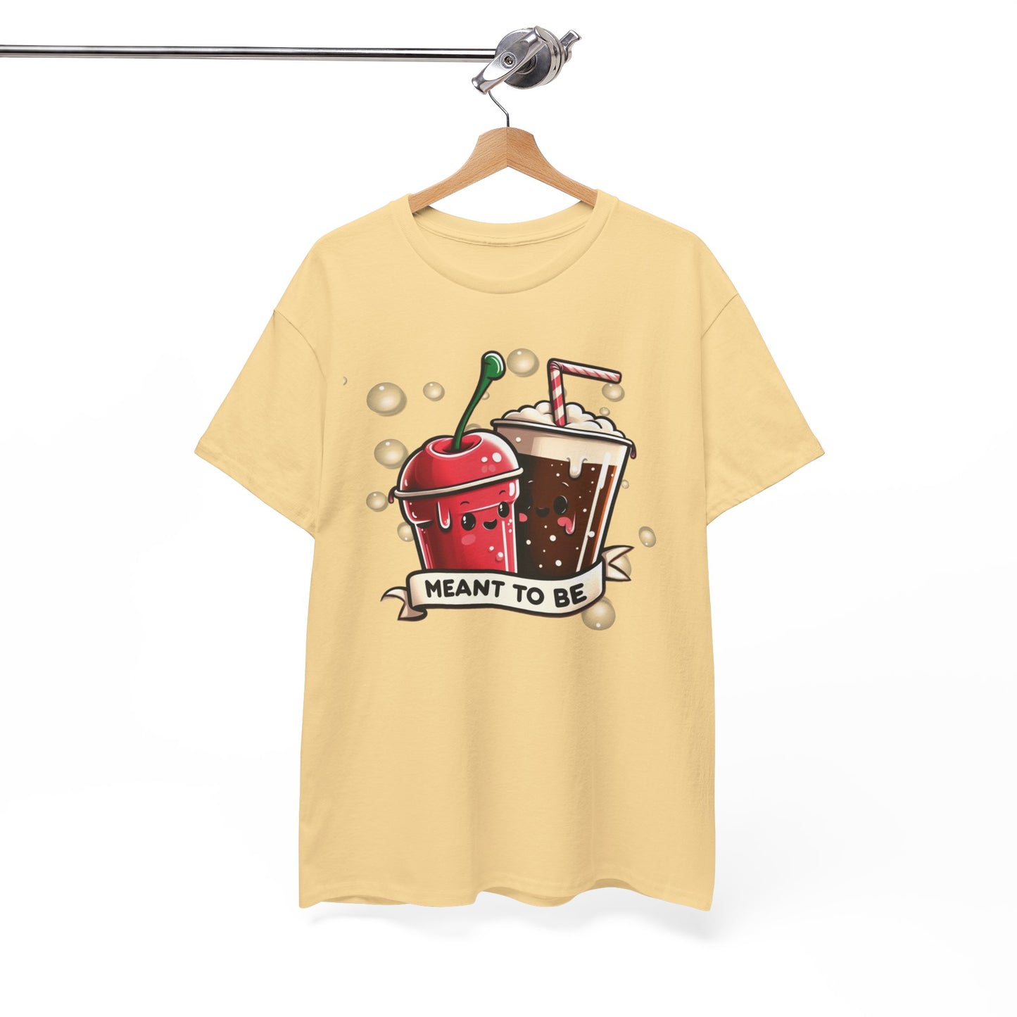 Fizzy Fate: Cherry Soda & Root Beer - Sippin' Soulmates, Unisex Heavy Cotton Tee