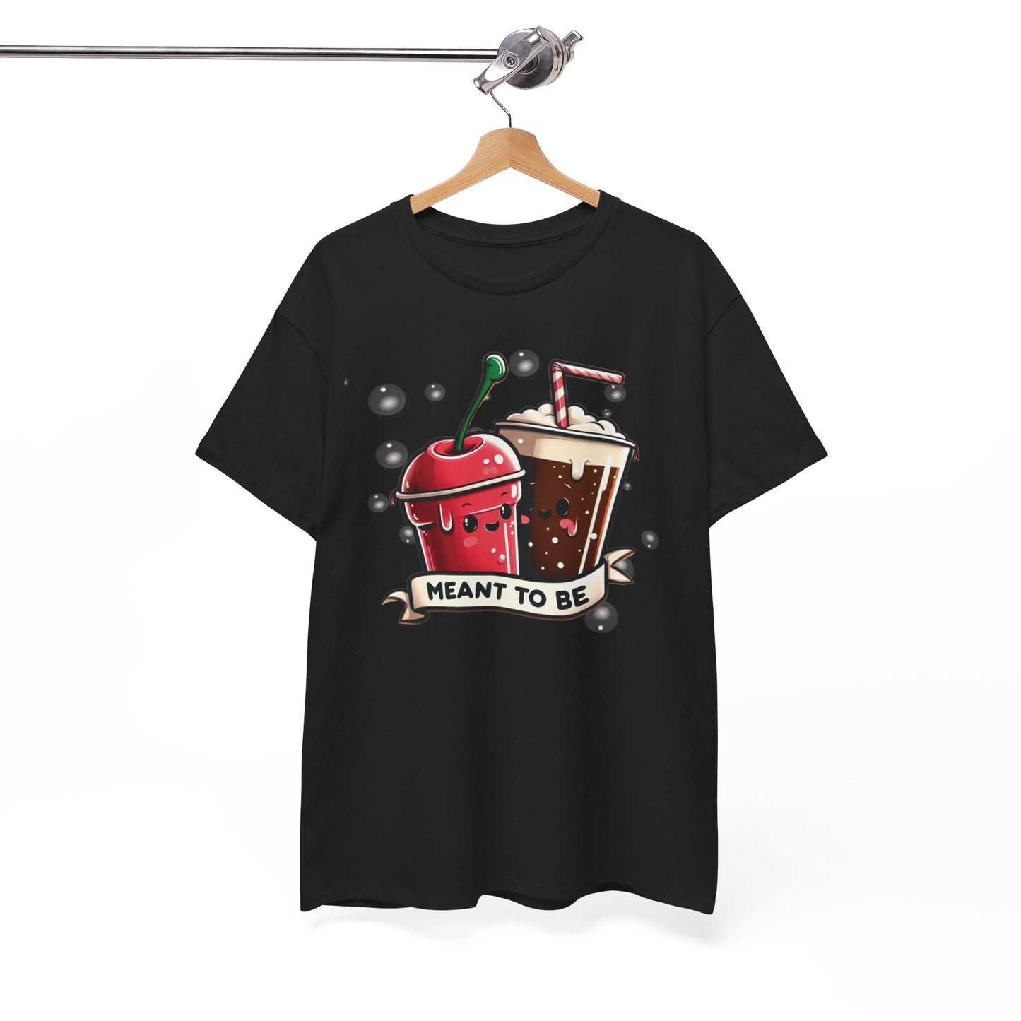 Fizzy Fate: Cherry Soda & Root Beer - Sippin' Soulmates, Unisex Heavy Cotton Tee