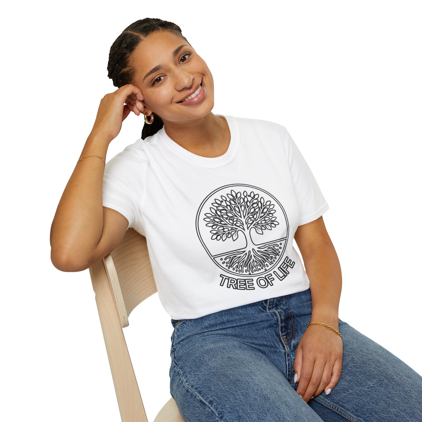 Roots of Balance: Unisex Tree of Life Essence Cotton Tee