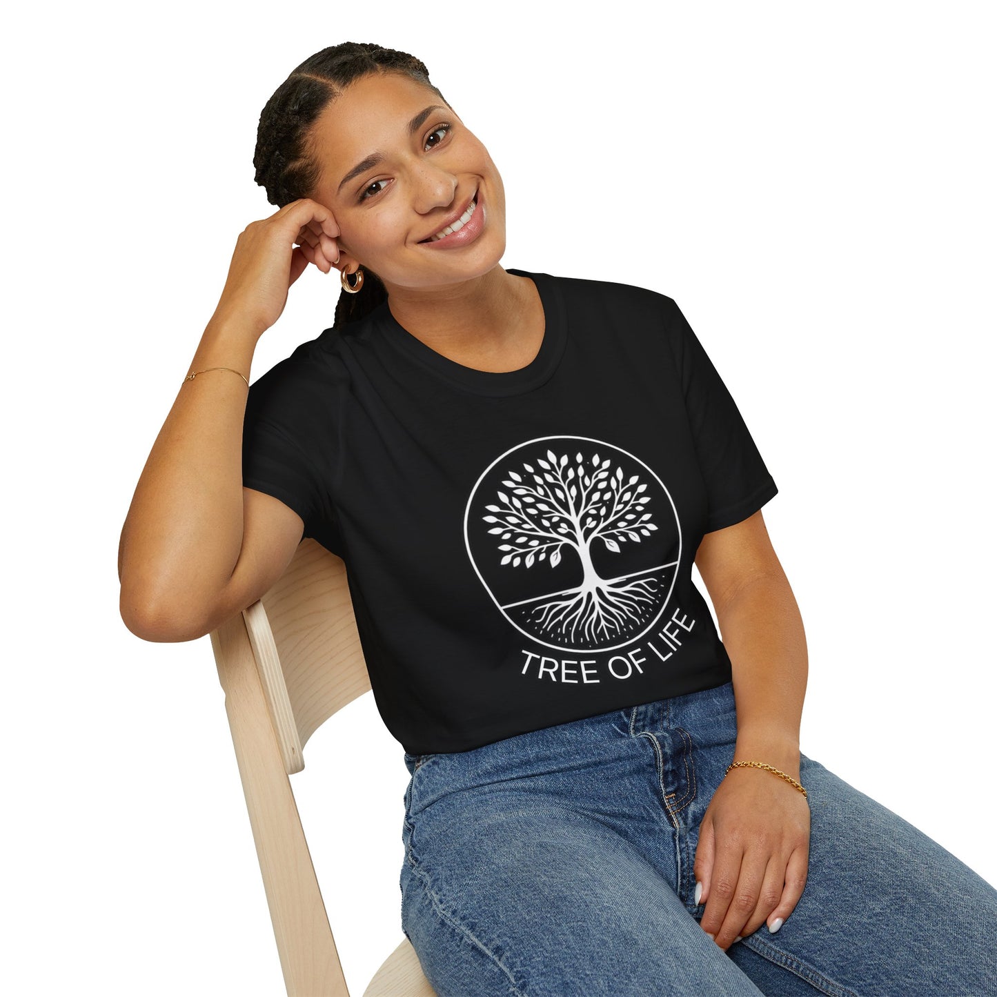 Roots of Balance: Unisex Tree of Life Essence Cotton Tee