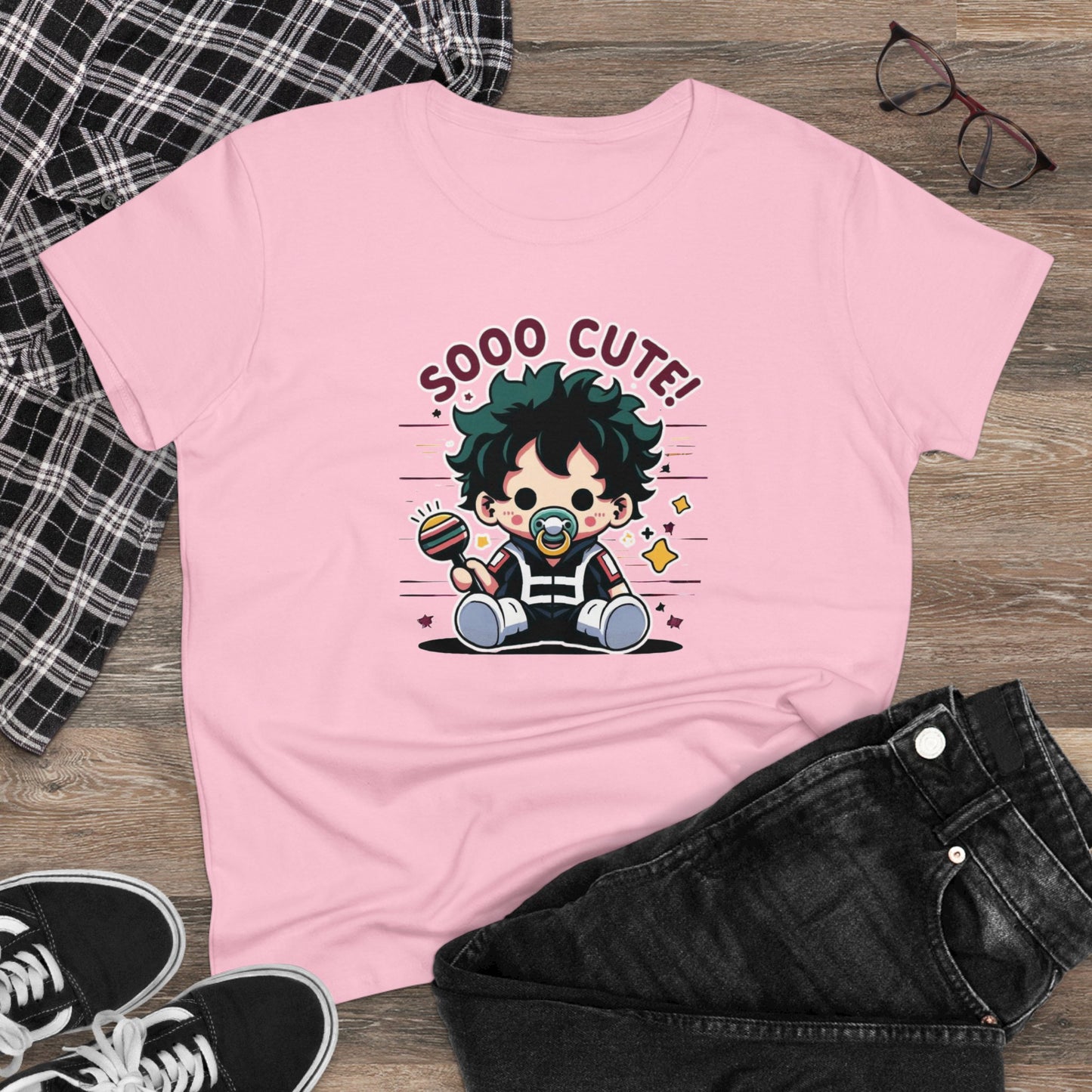 Rattle Quirk: Little Baby Hero Shakedown Women's Midweight Cotton Tee