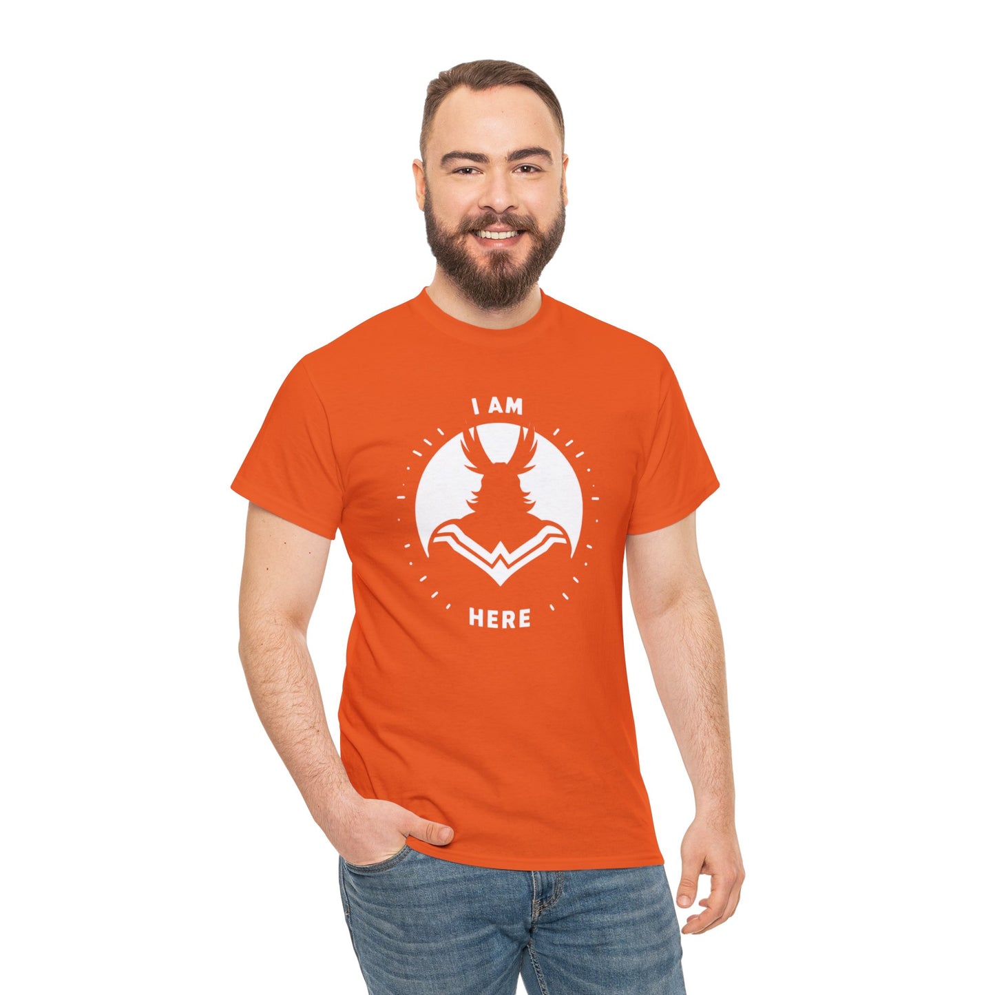 Unleash Your Hero Within: Mighty Silhouette Empowerment Tee Unisex Heavy Cotton Tee