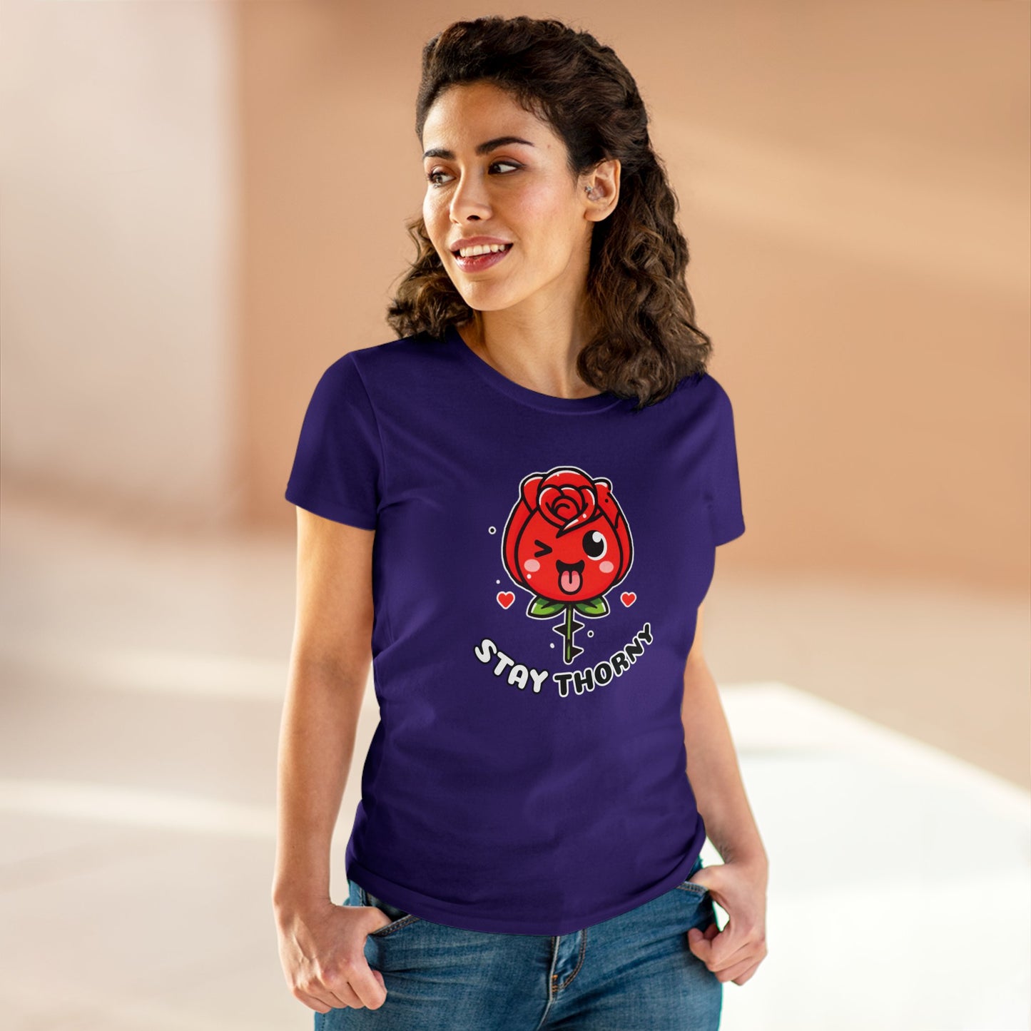 Women's Graphic Tee, Stay Thorny Soft style