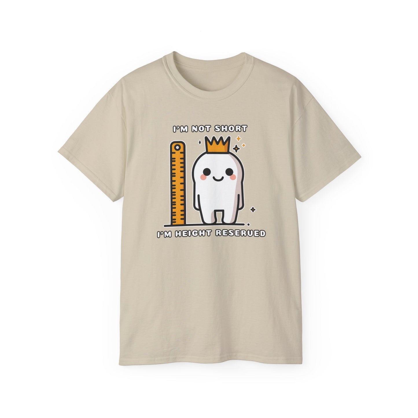 Vertically Challenged, Height Reserved! Unisex Ultra Cotton Tee