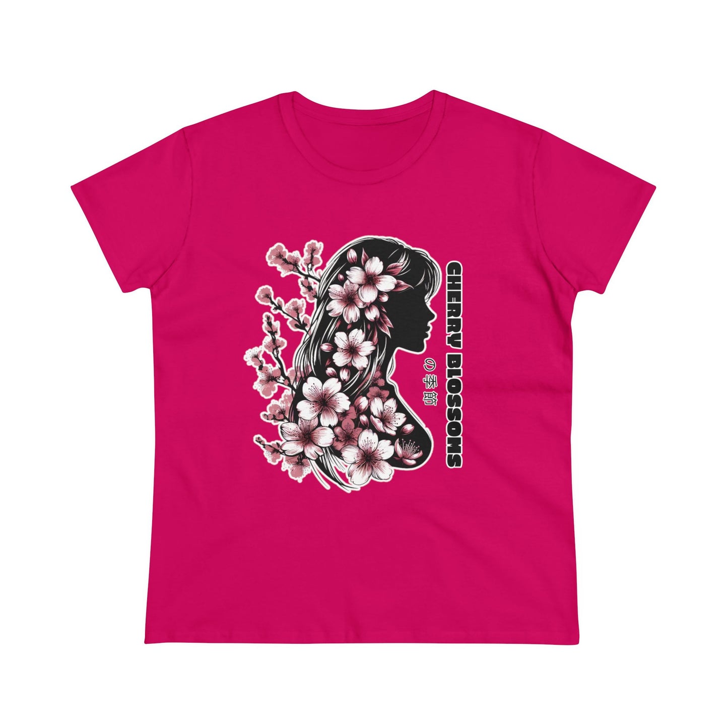 Blossoming Dreams: Dance of Cherry Petals Midweight Cotton Tee