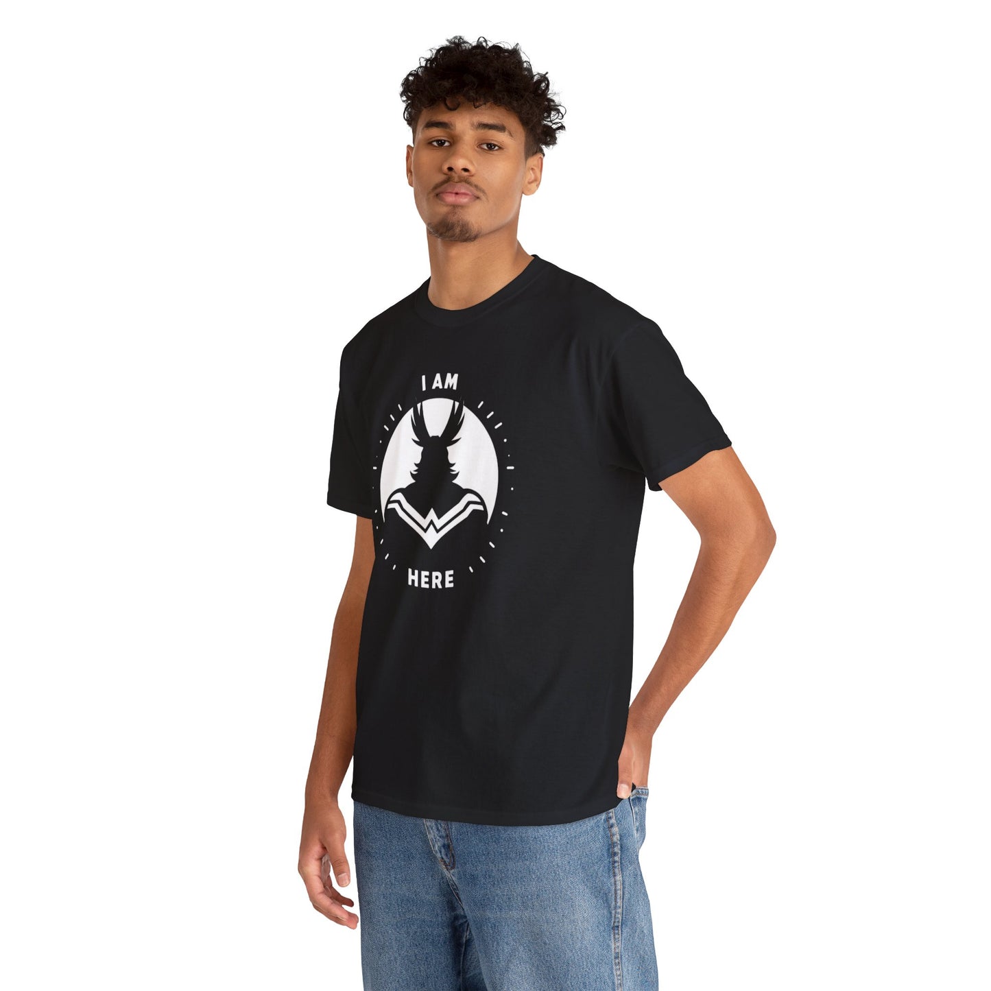 Unleash Your Hero Within: Mighty Silhouette Empowerment Tee Unisex Heavy Cotton Tee
