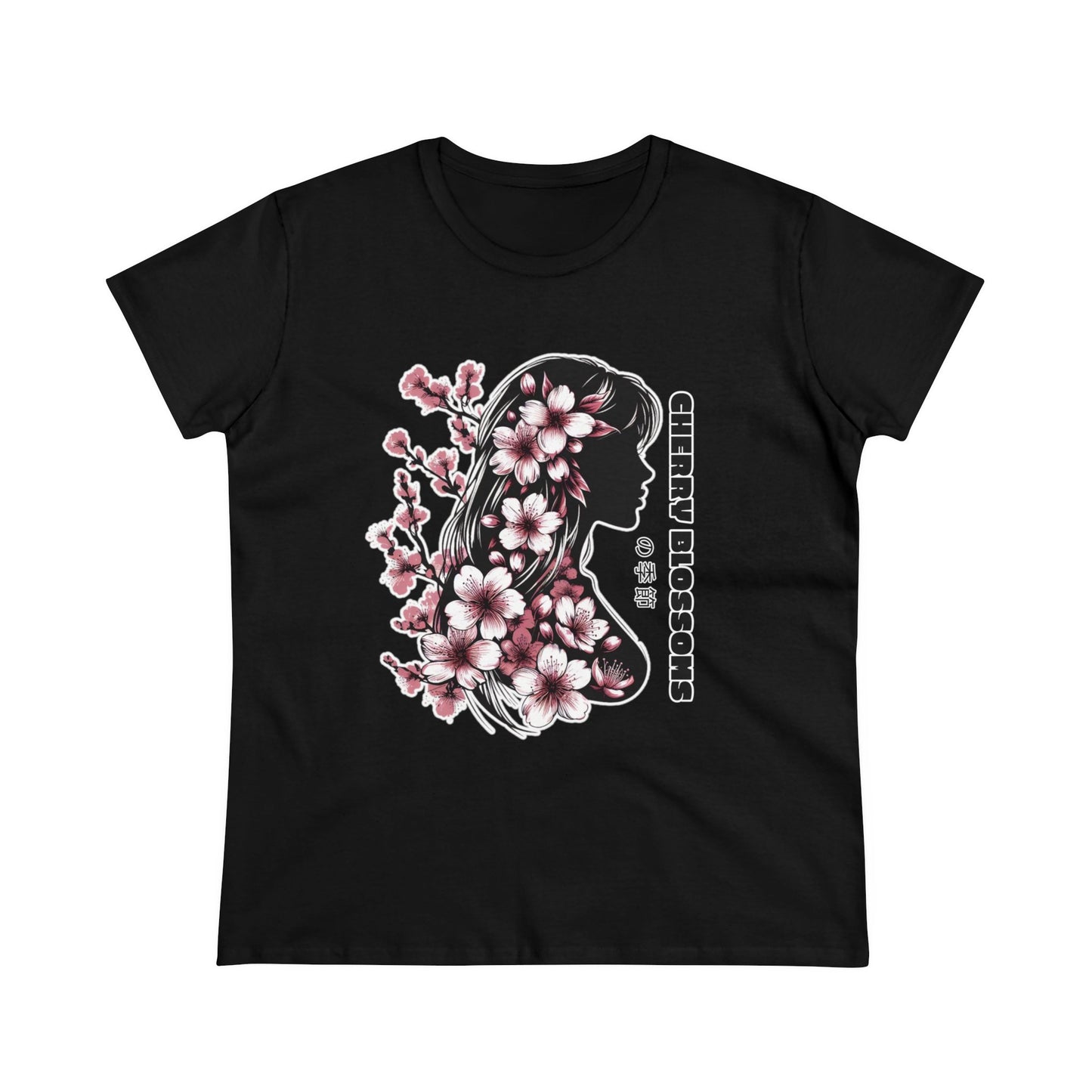 Blossoming Dreams: Dance of Cherry Petals Midweight Cotton Tee