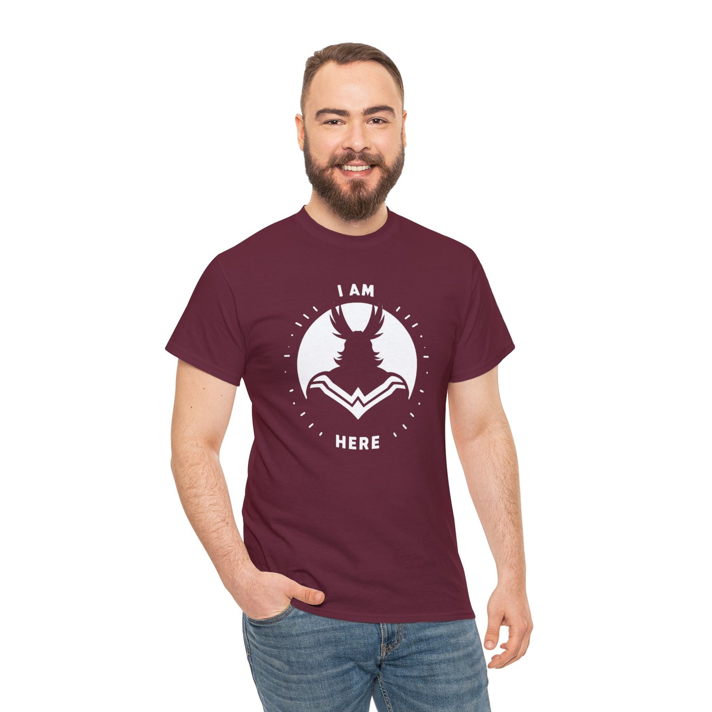 Unleash Your Hero Within: Mighty Silhouette Empowerment Tee Unisex Heavy Cotton Tee