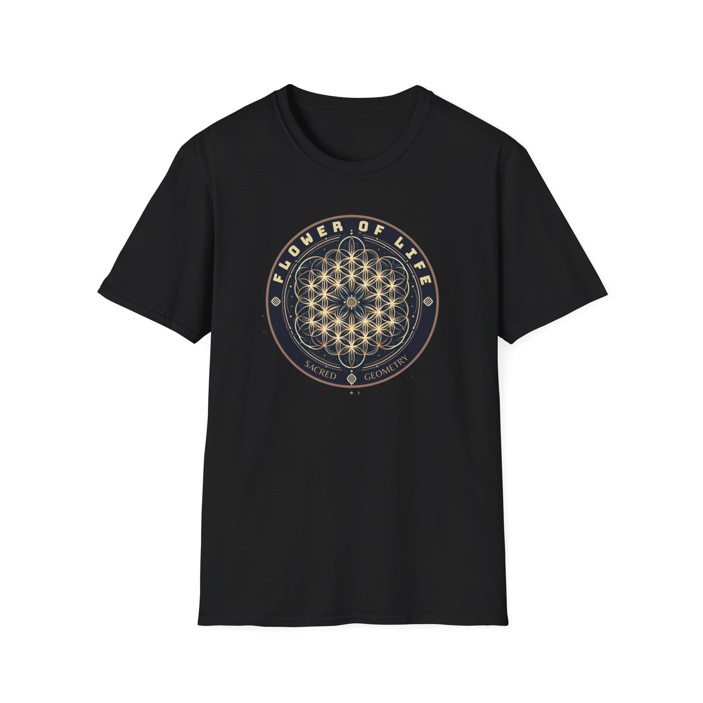 Eternal Unity: Unisex Cotton Tee Featuring the Flower of Life