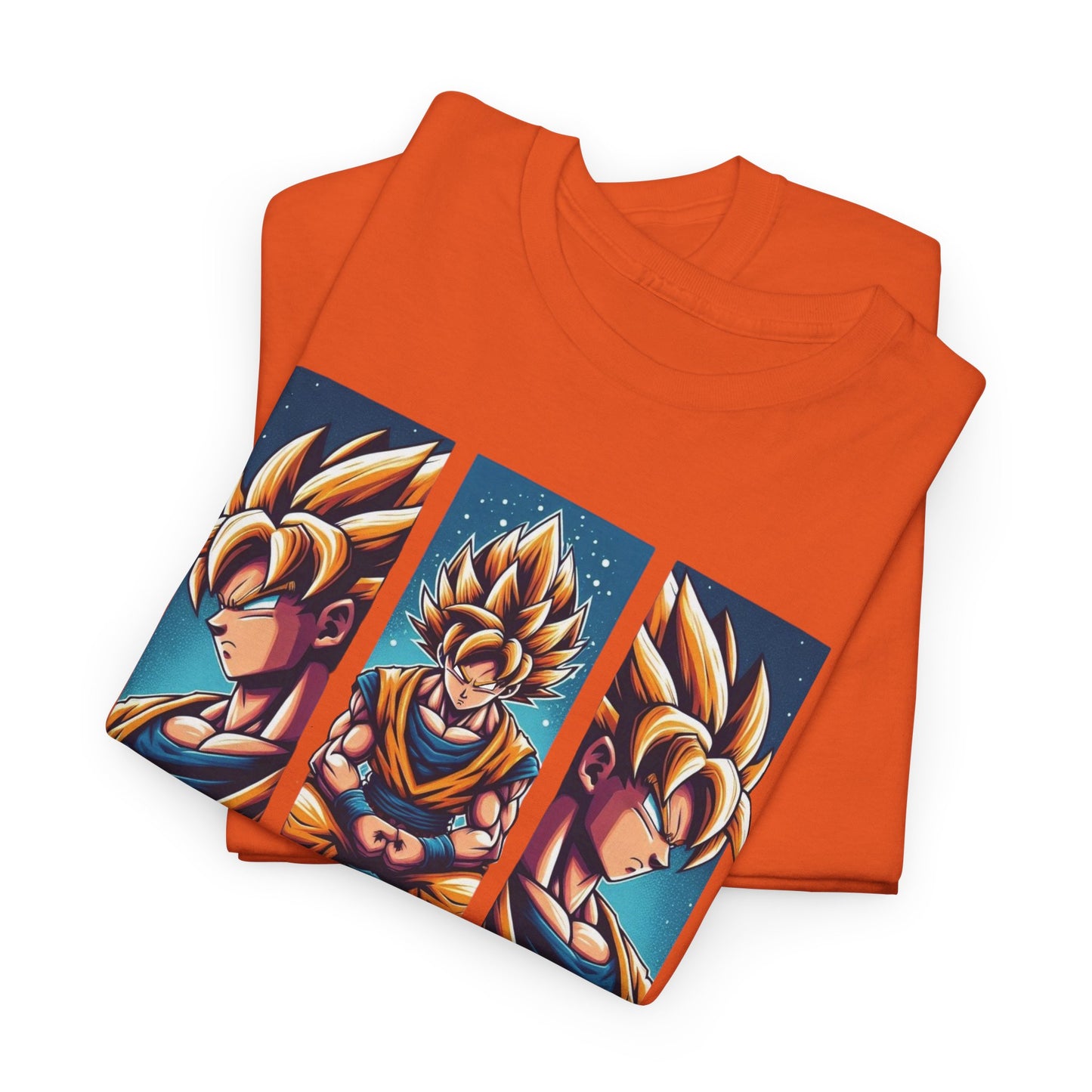 Dragon Power Tee: Goku's Rise - 'Even the Lowest Born Can Outdo the Elite' - 3 Epic Angles Design Unisex Heavy cotton Tee