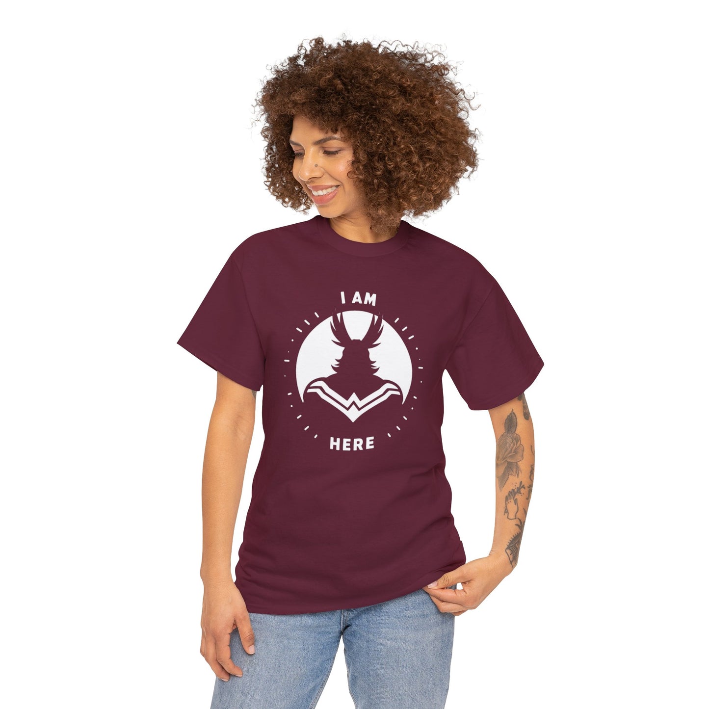 Unleash Your Hero Within: Mighty Silhouette Empowerment Tee Unisex Heavy Cotton Tee