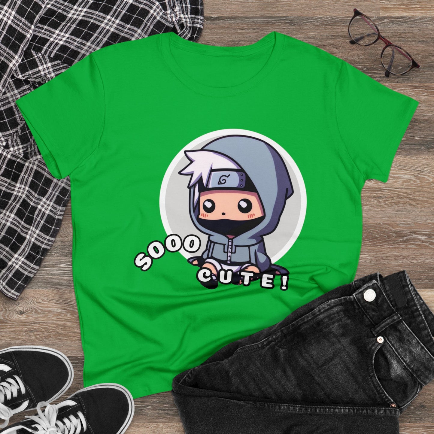 Cute Edition: Copy ninja technique; mini shadow clone jutsu, Women's Cotton Graphic Tee