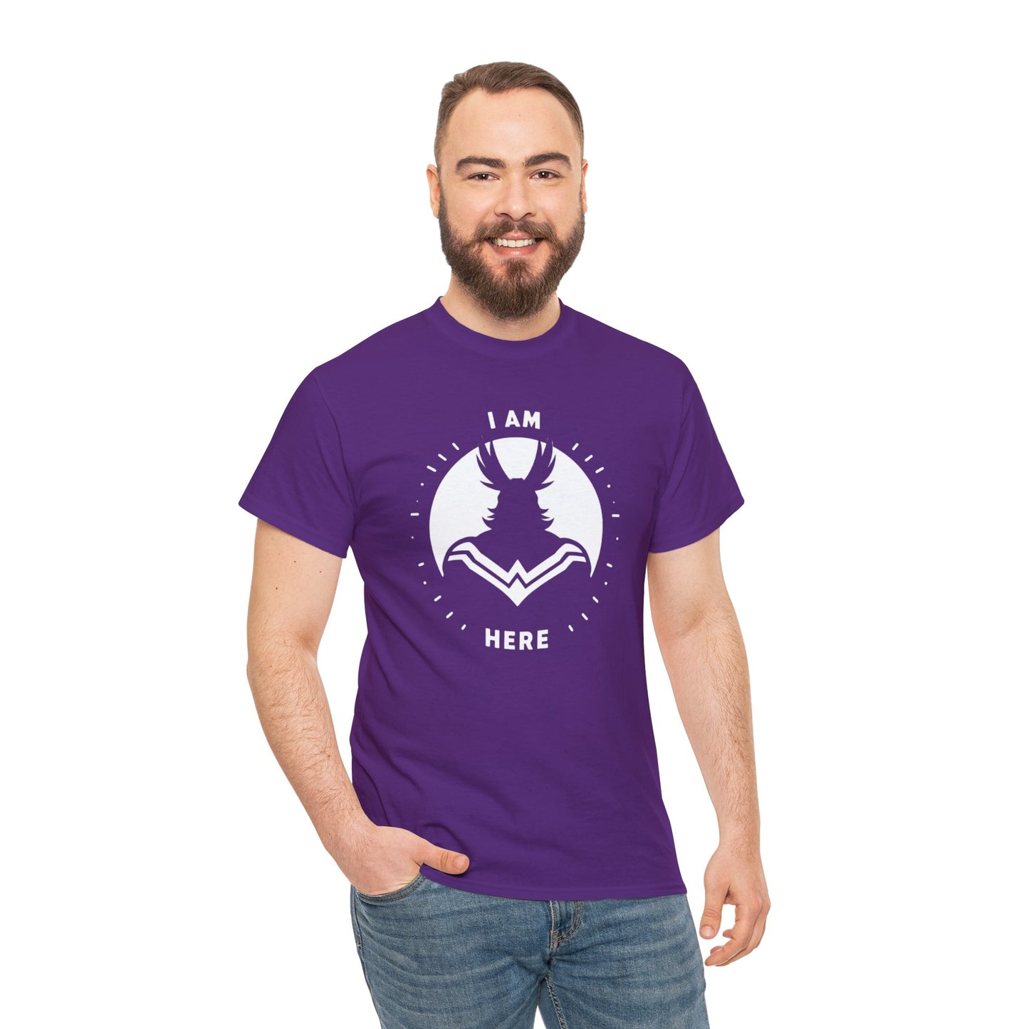 Unleash Your Hero Within: Mighty Silhouette Empowerment Tee Unisex Heavy Cotton Tee