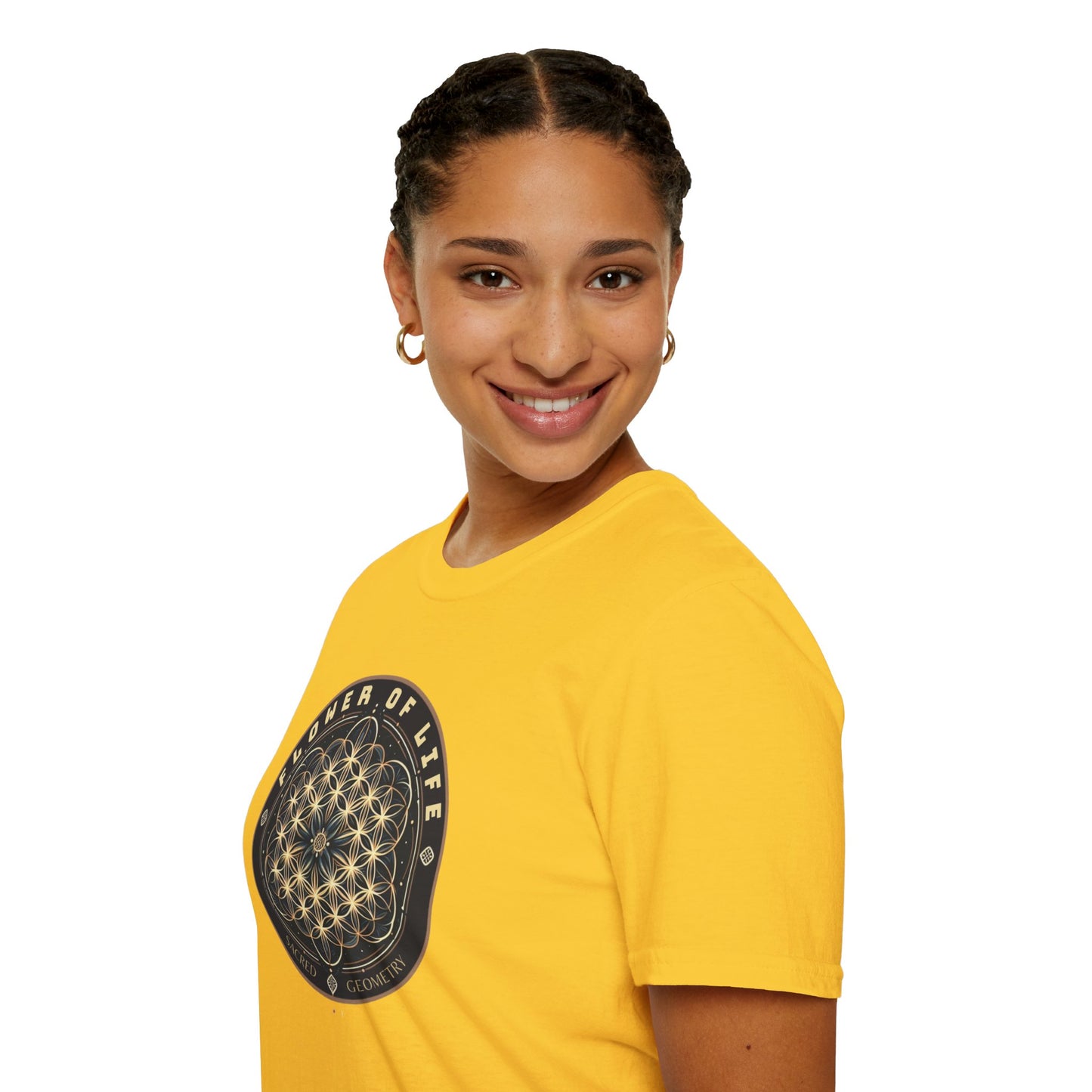 Eternal Unity: Unisex Cotton Tee Featuring the Flower of Life