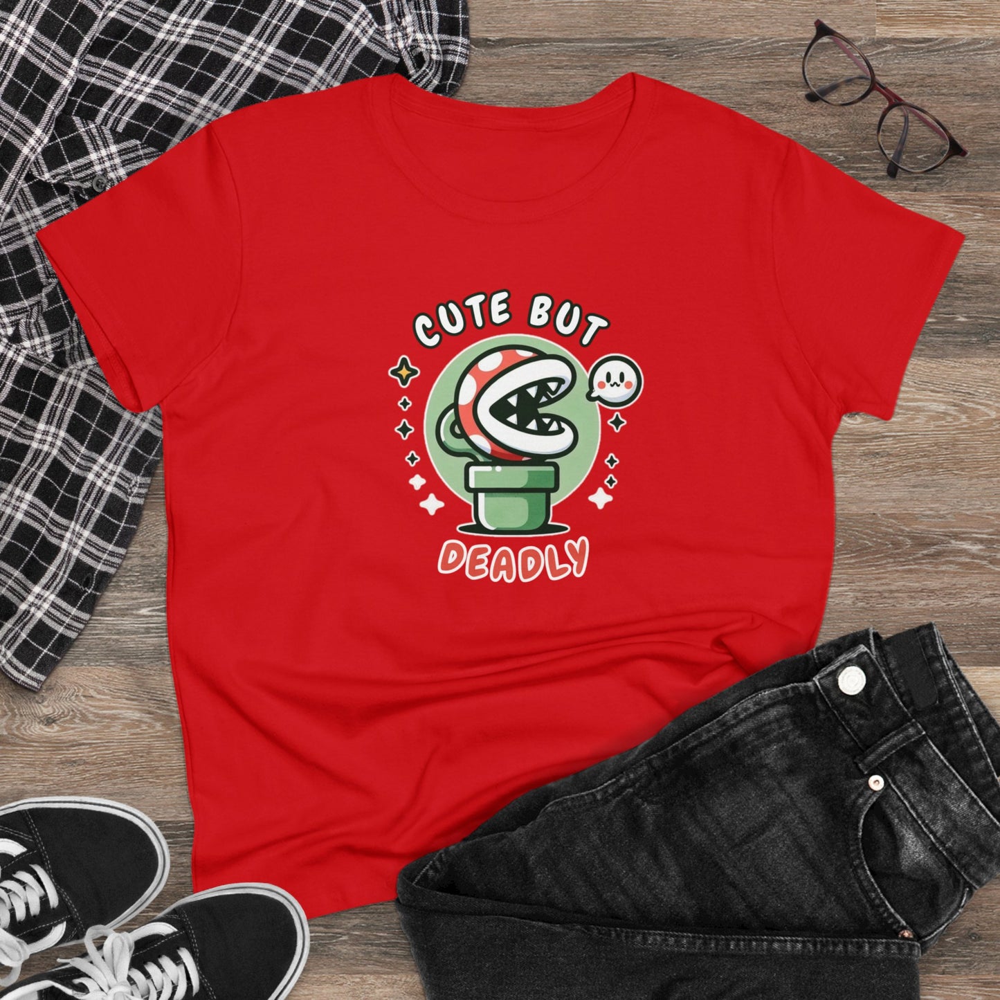 Women's Tee, Lethal Loveliness: Piranha Style