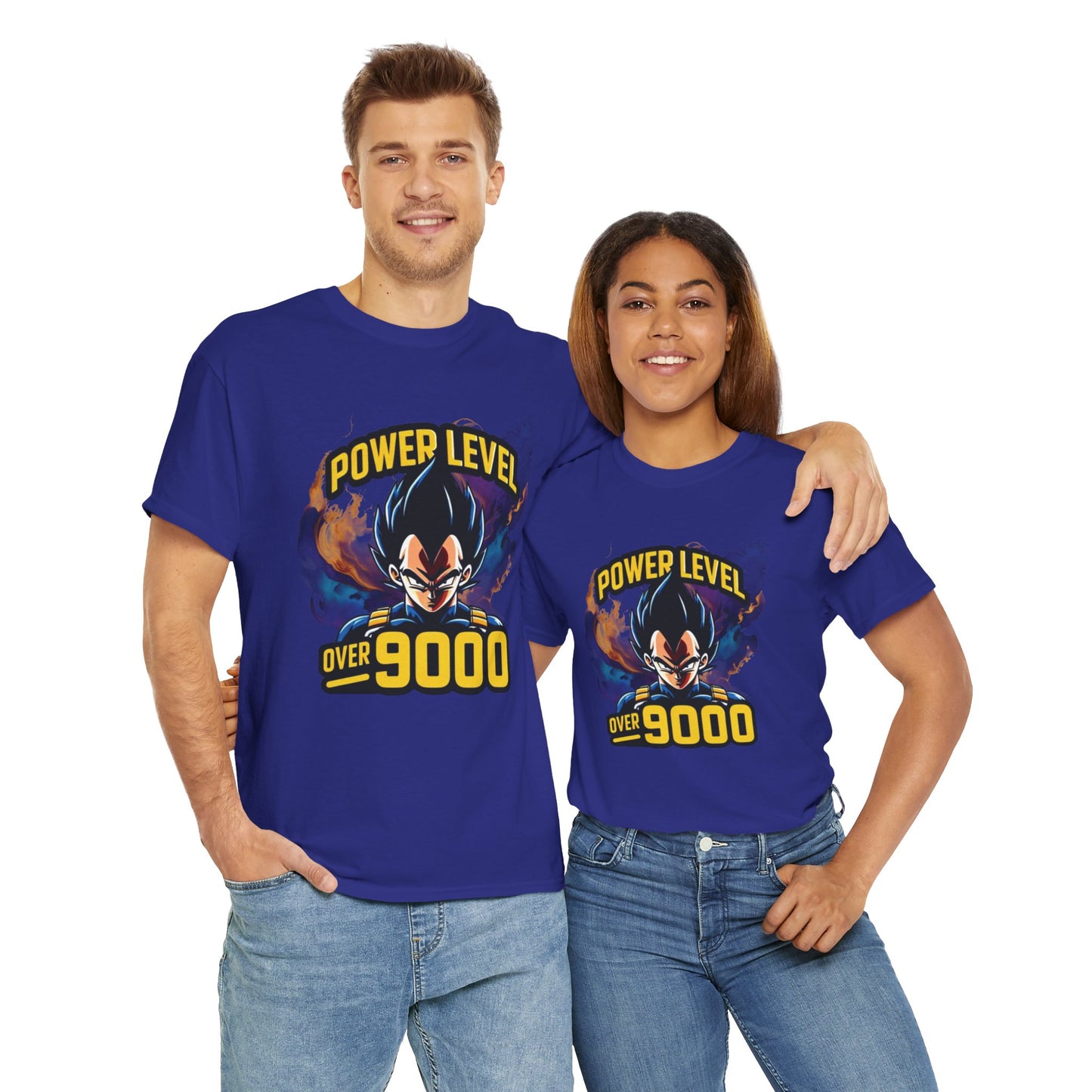 Iconic quote "Power level Over 9000" Unisex Heavy Cotton Tee