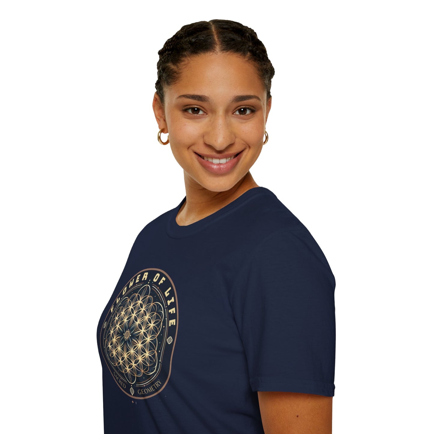 Eternal Unity: Unisex Cotton Tee Featuring the Flower of Life