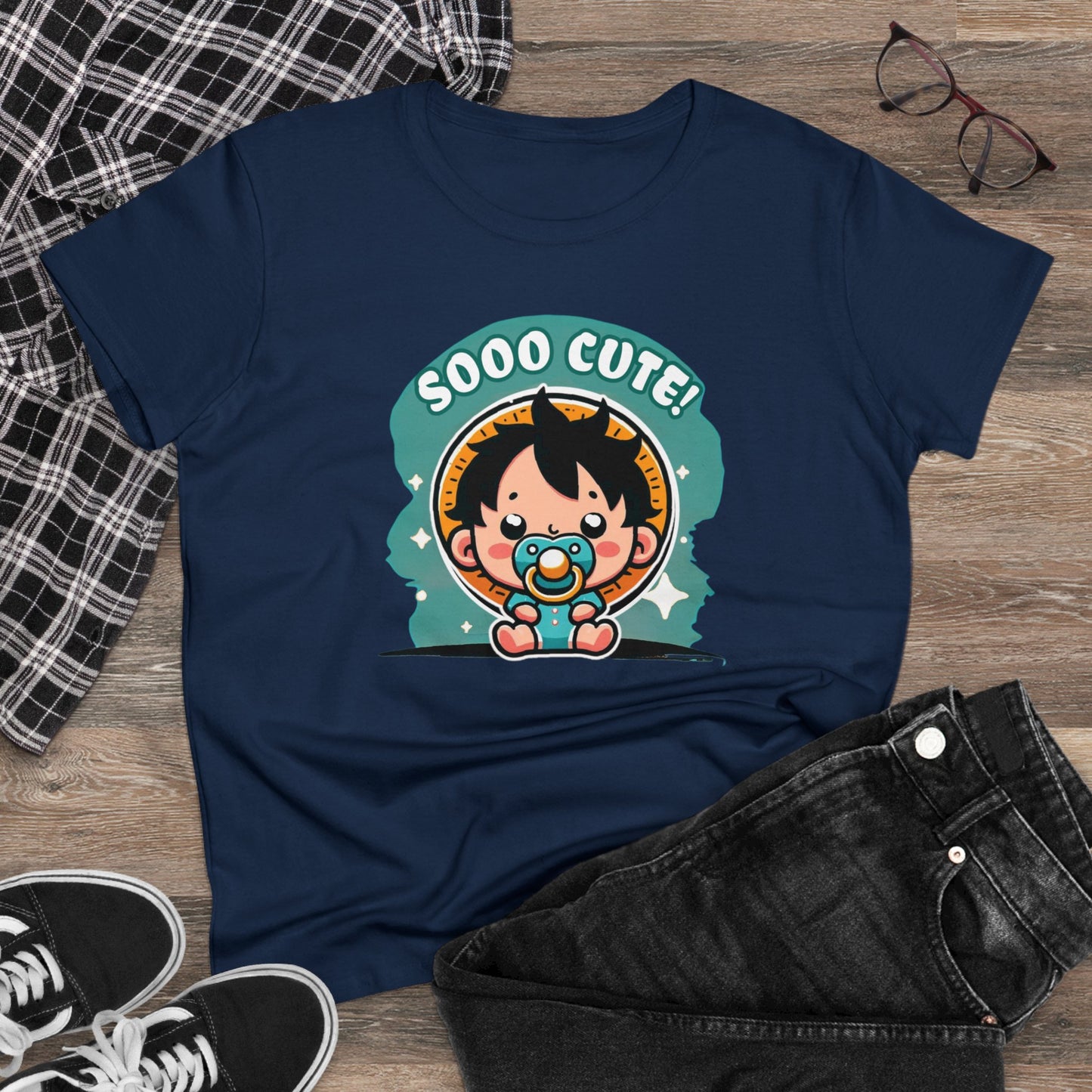 Cute Edition: Baby Gum Gum Pirate King Women's Cotton Graphic Tee