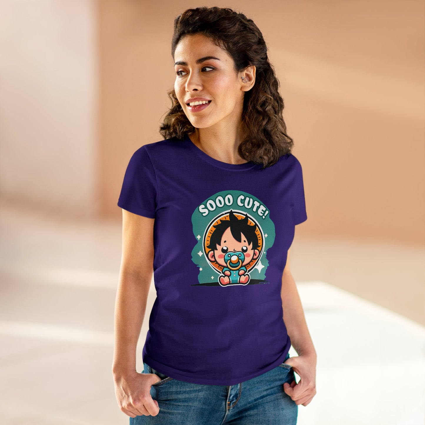 Cute Edition: Baby Gum Gum Pirate King Women's Cotton Graphic Tee