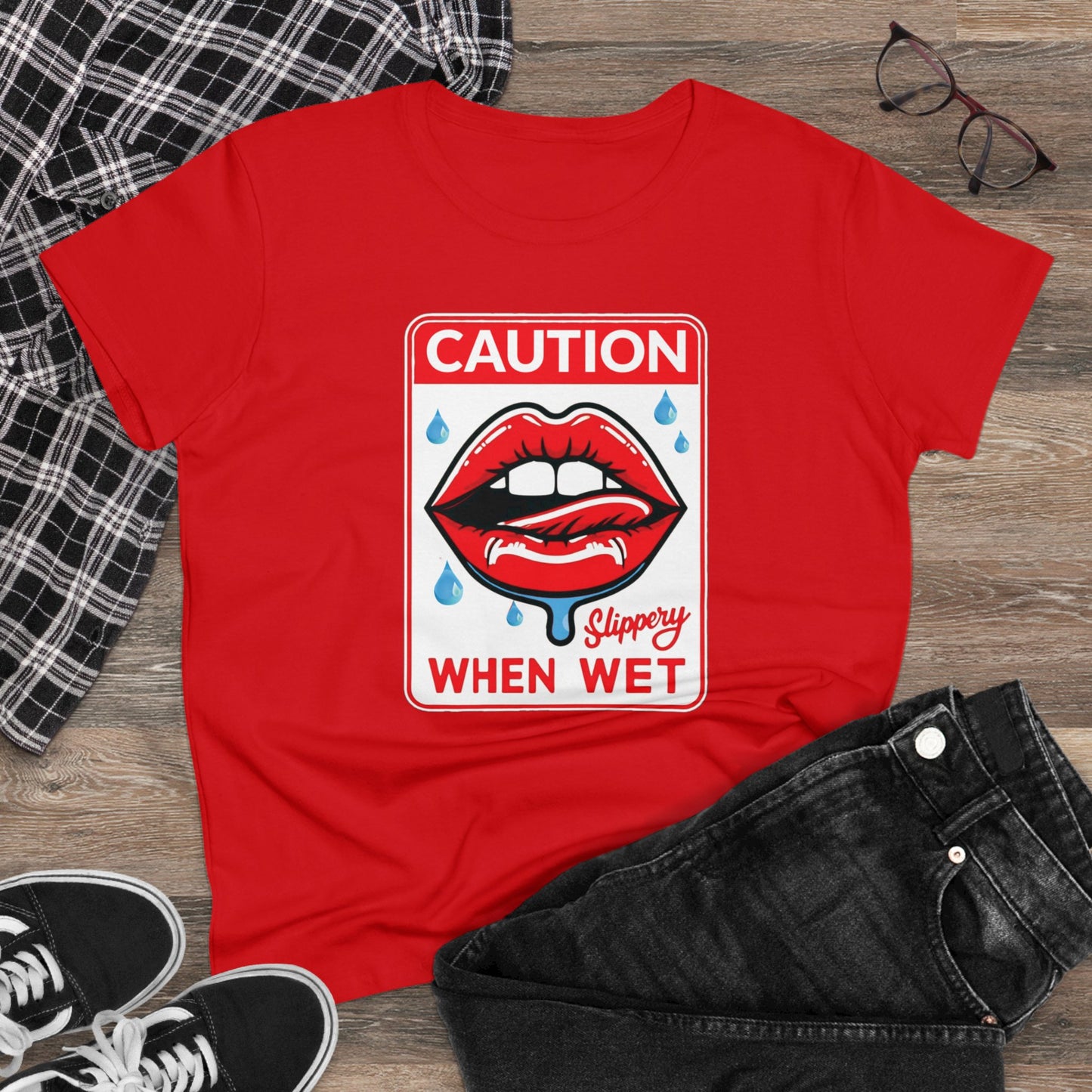 Wet & Witty: Adult Humor Splash Zone Tee for Women
