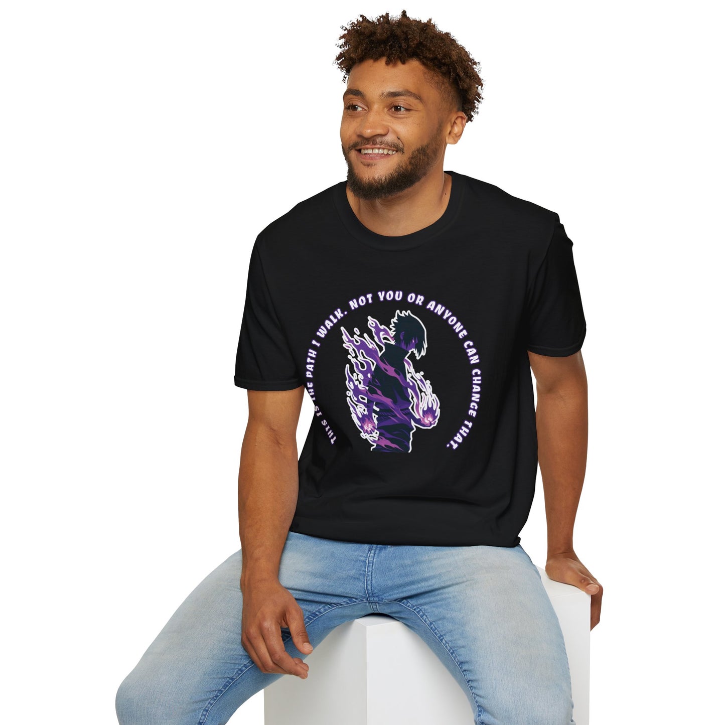 Sasuke's Resolve: Uchiha Strength Unisex Graphic Tee