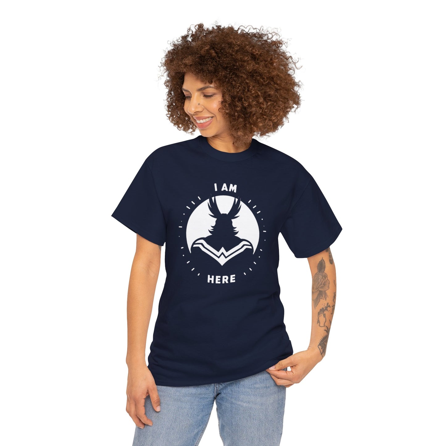 Unleash Your Hero Within: Mighty Silhouette Empowerment Tee Unisex Heavy Cotton Tee