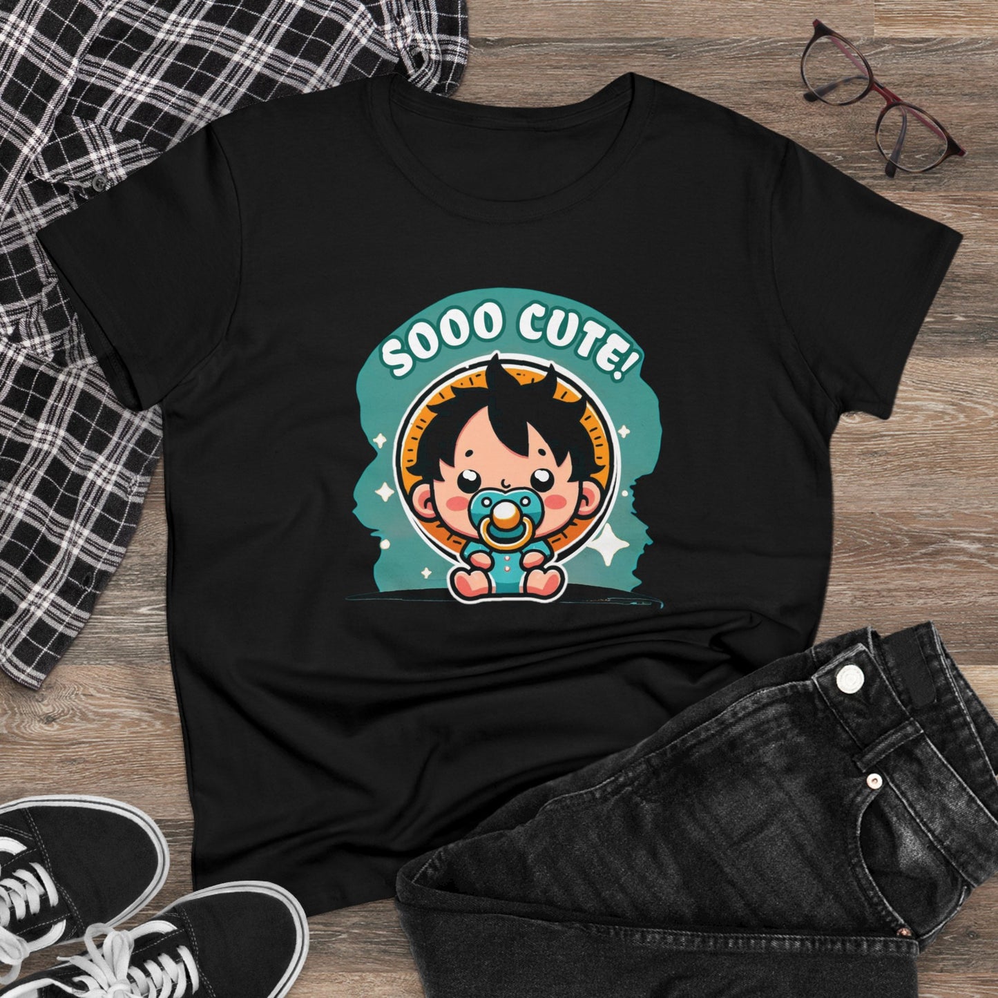 Cute Edition: Baby Gum Gum Pirate King Women's Cotton Graphic Tee