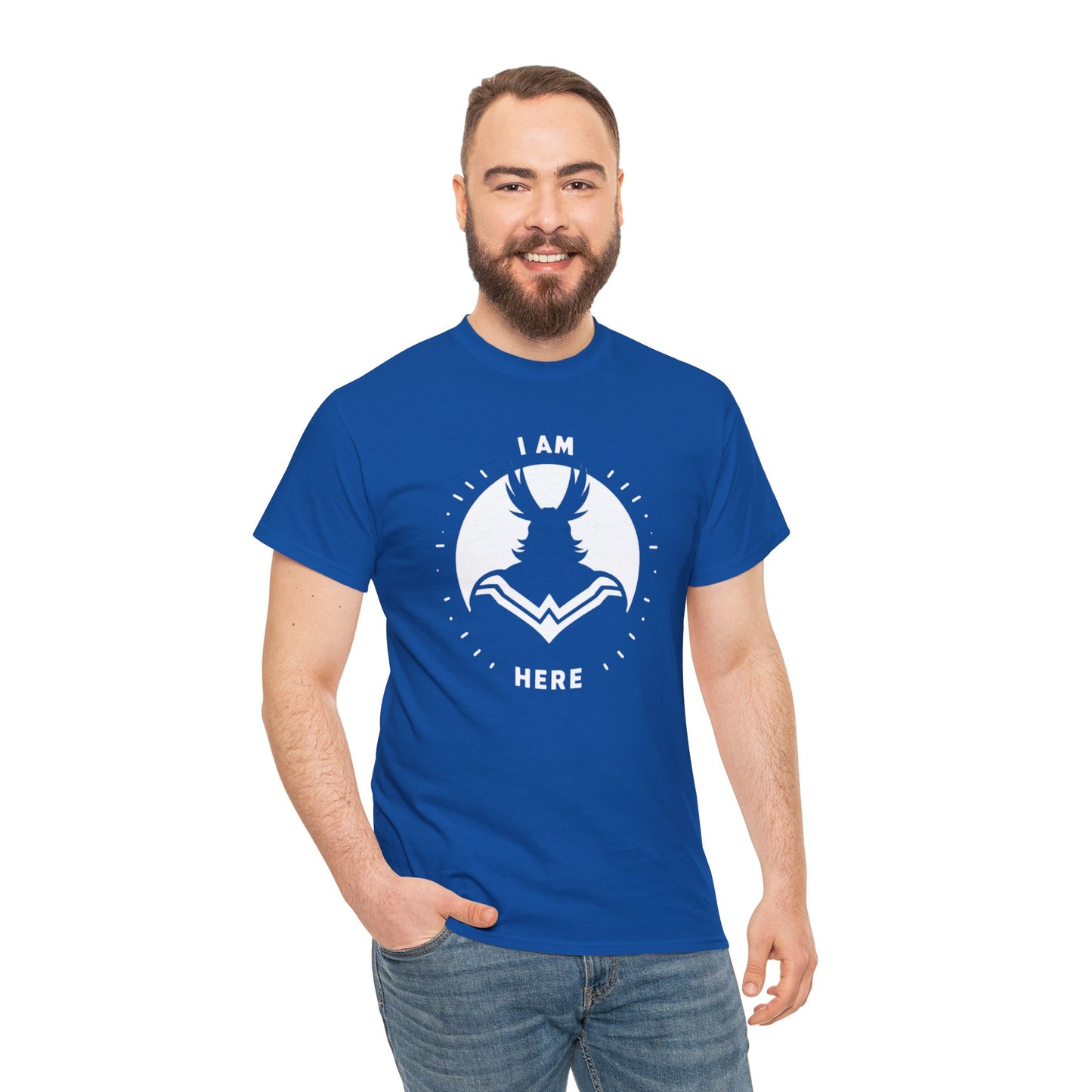 Unleash Your Hero Within: Mighty Silhouette Empowerment Tee Unisex Heavy Cotton Tee