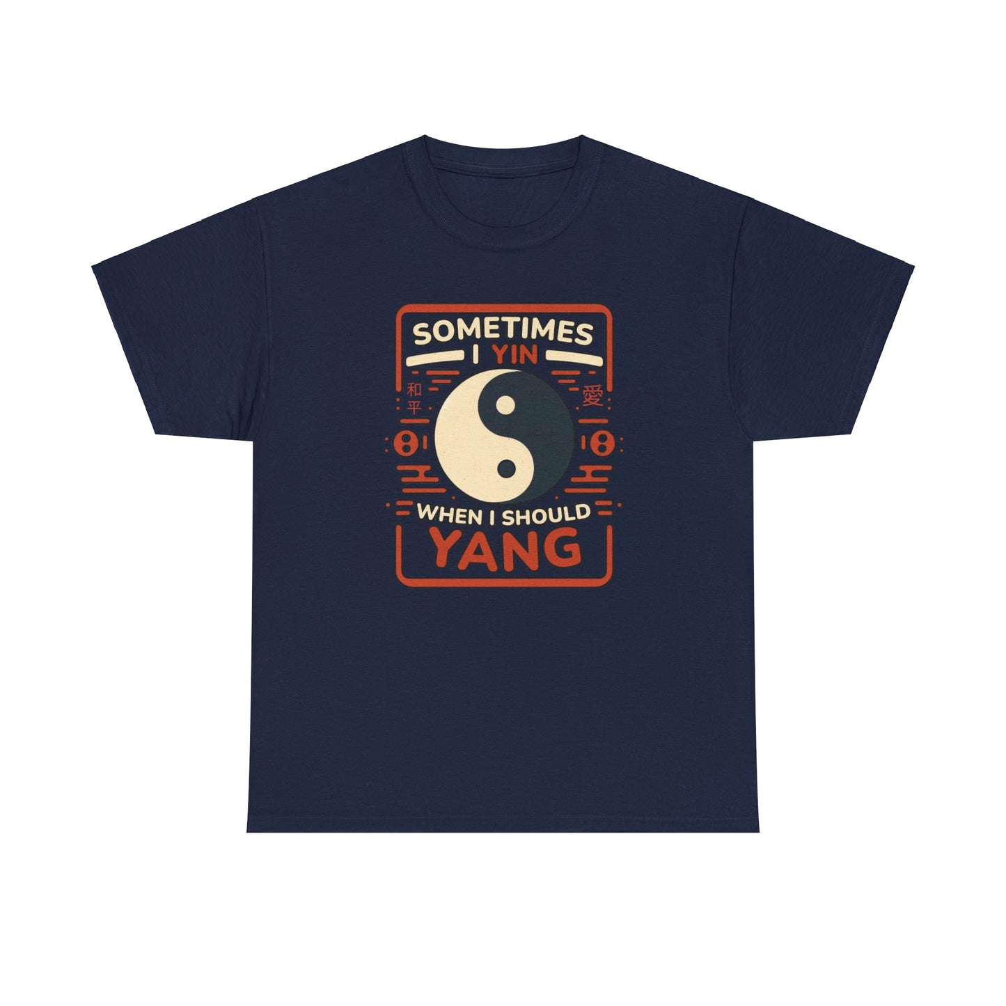 Yin, Yang, and a Dash of Oops: Navigating Life's Harmony on my Tee! Unisex Heavy Cotton Tee