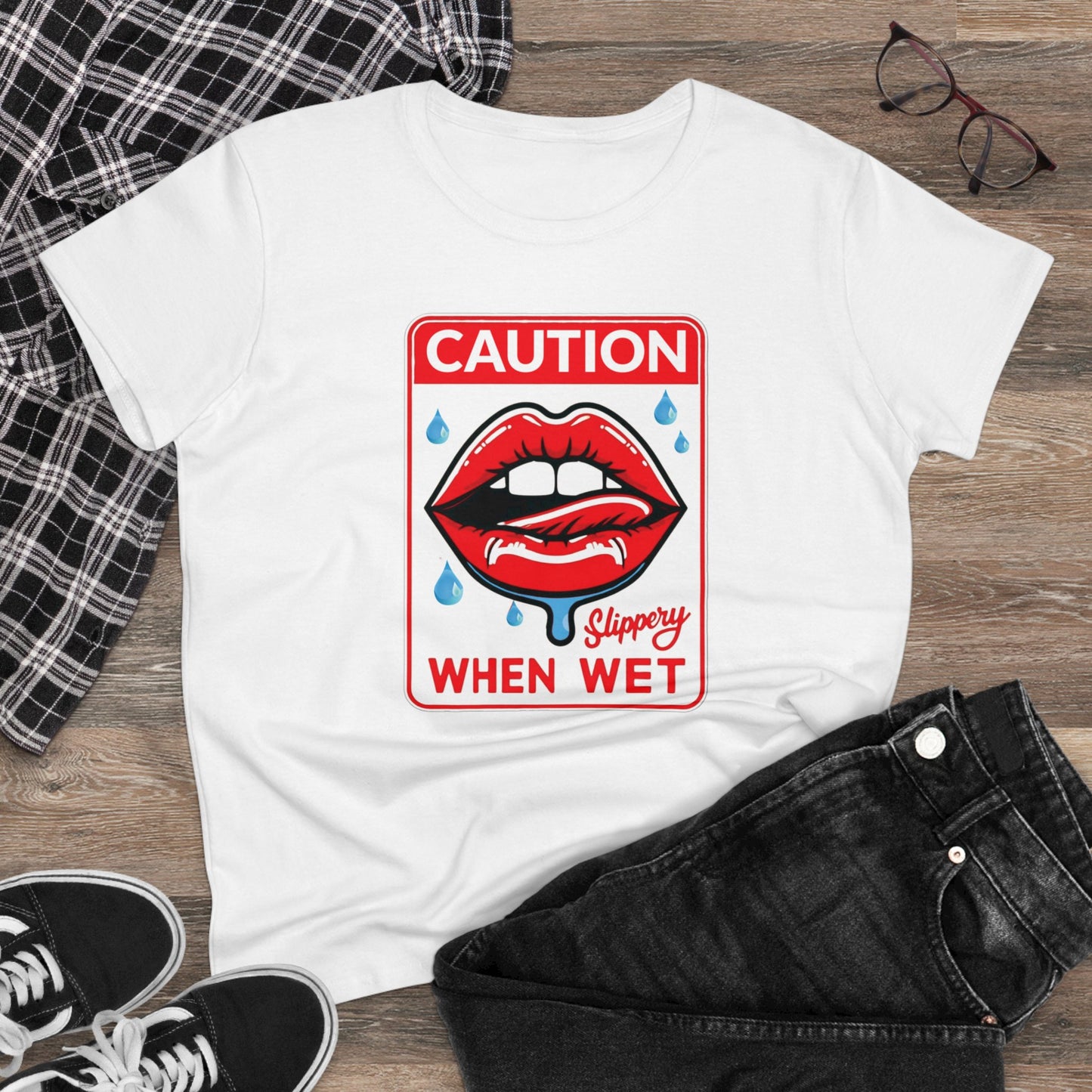 Wet & Witty: Adult Humor Splash Zone Tee for Women