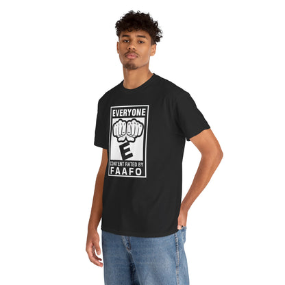 The Great Equalizer, These hands rated E for everyone Unisex Heavy Cotton Tee