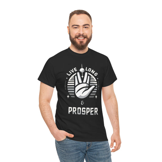 Galactic Equation: Live Long and Prosper in Infinite Voyages, Unisex Heavy Cotton Tee