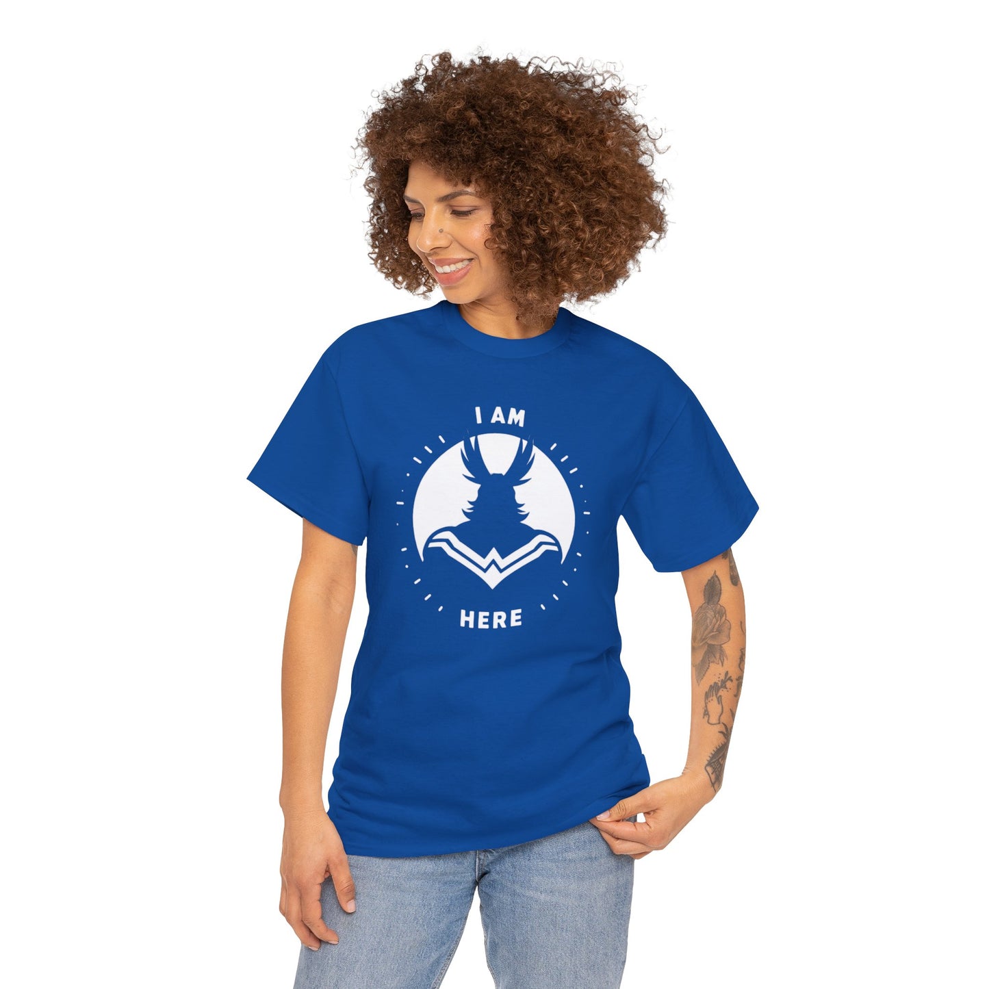 Unleash Your Hero Within: Mighty Silhouette Empowerment Tee Unisex Heavy Cotton Tee