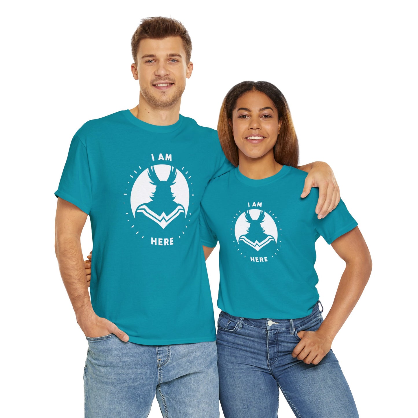 Unleash Your Hero Within: Mighty Silhouette Empowerment Tee Unisex Heavy Cotton Tee